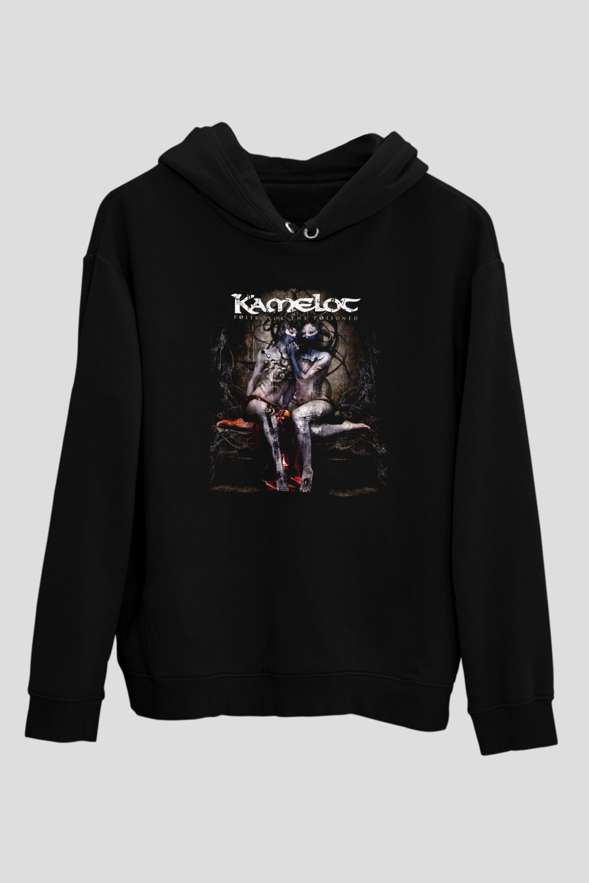Kamelot Siyah Unisex Kapüşonlu Sweatshirt