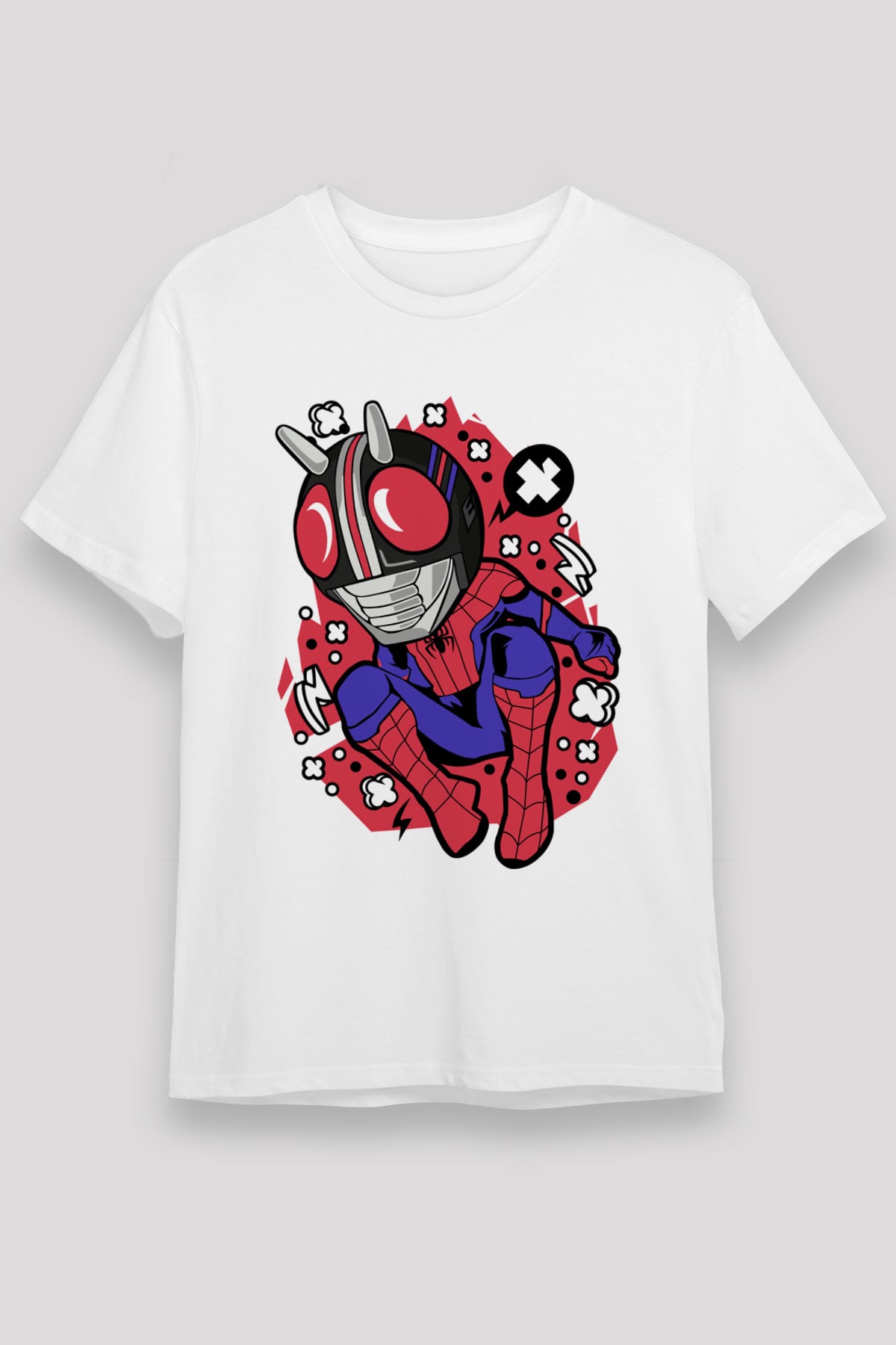 Kamen Spider Baskılı Beyaz Unisex Tişört