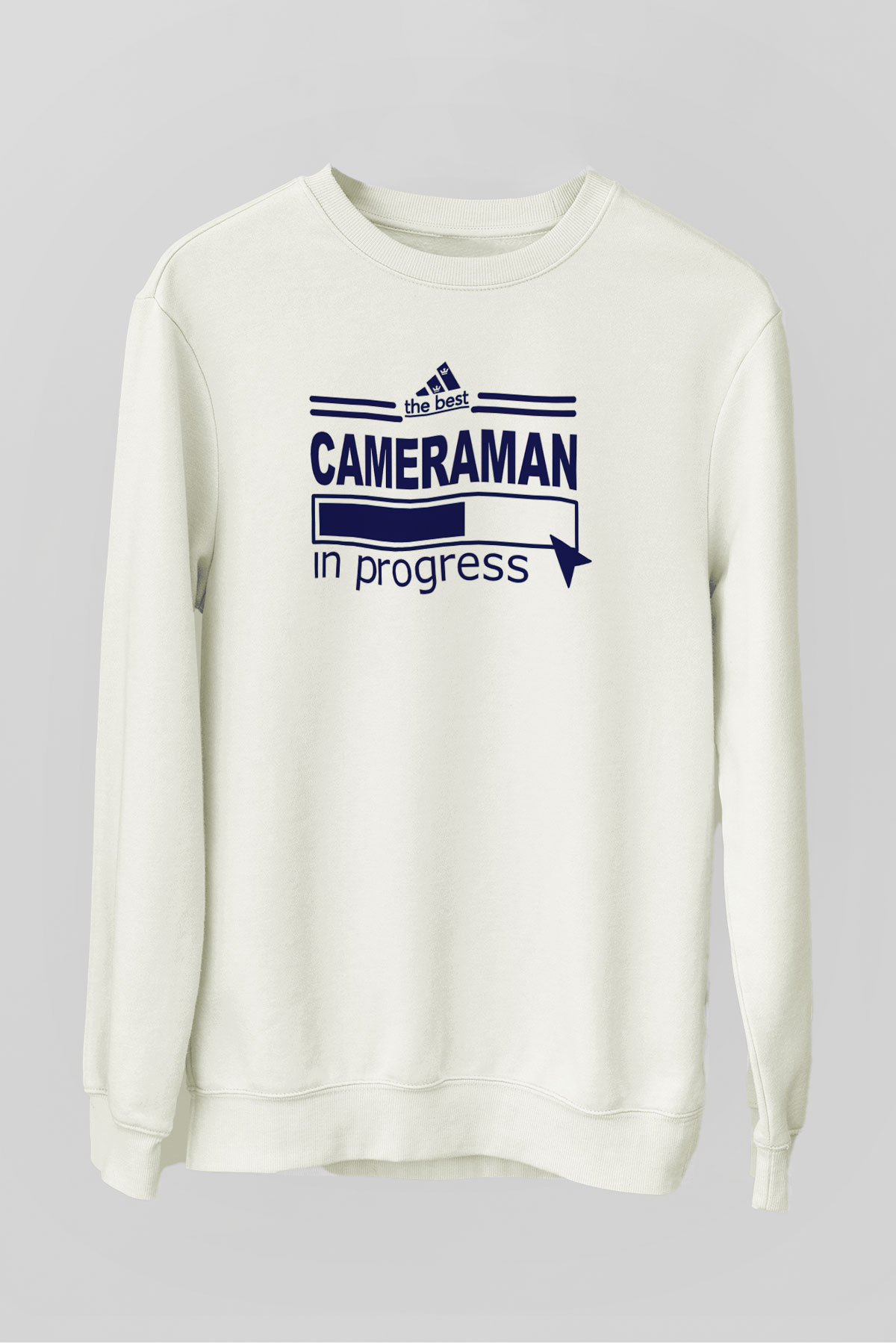 Kameraman Beyaz Unisex Sweatshirt