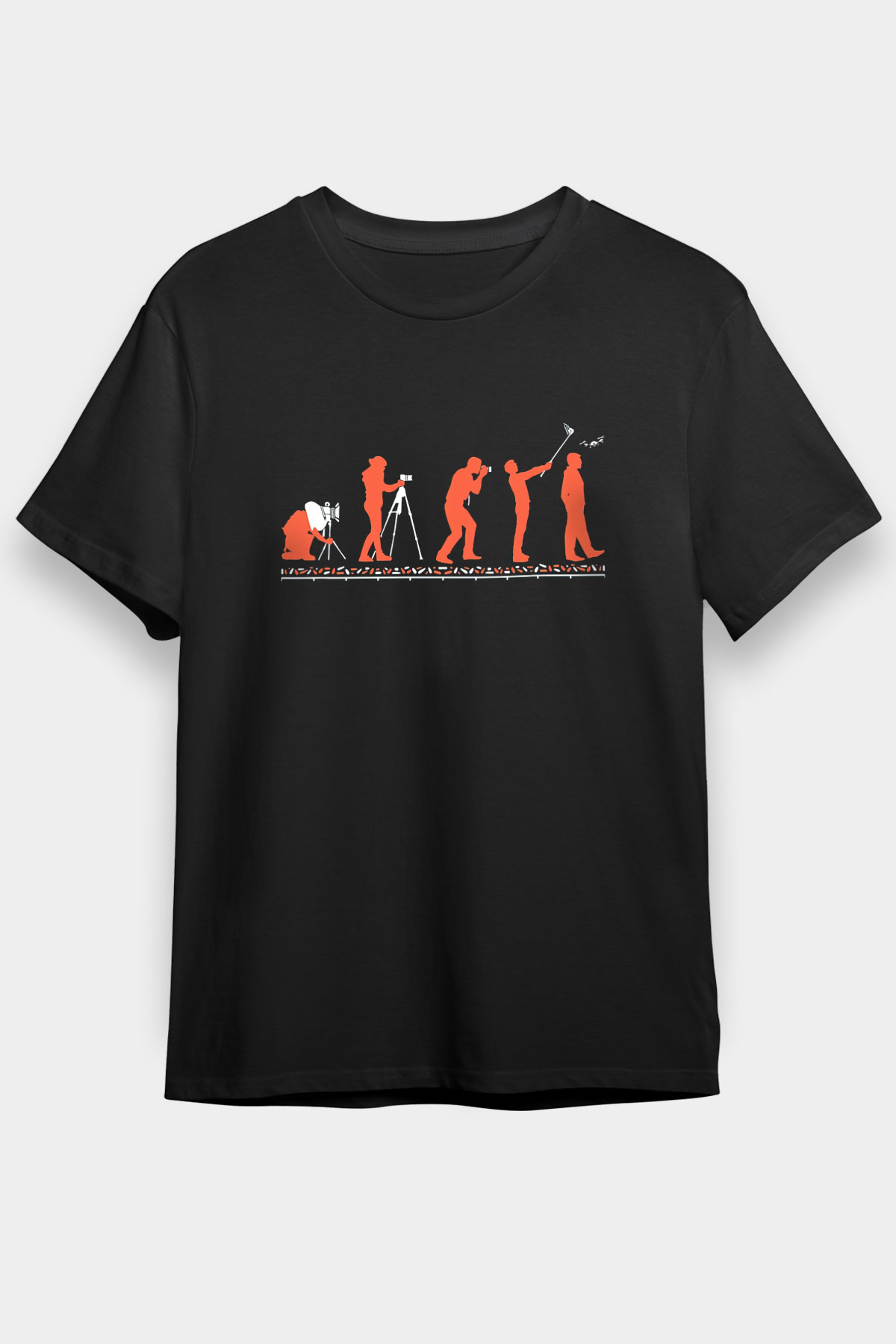 Kameraman Siyah Unisex Tişört T-Shirt - TişörtFabrikası