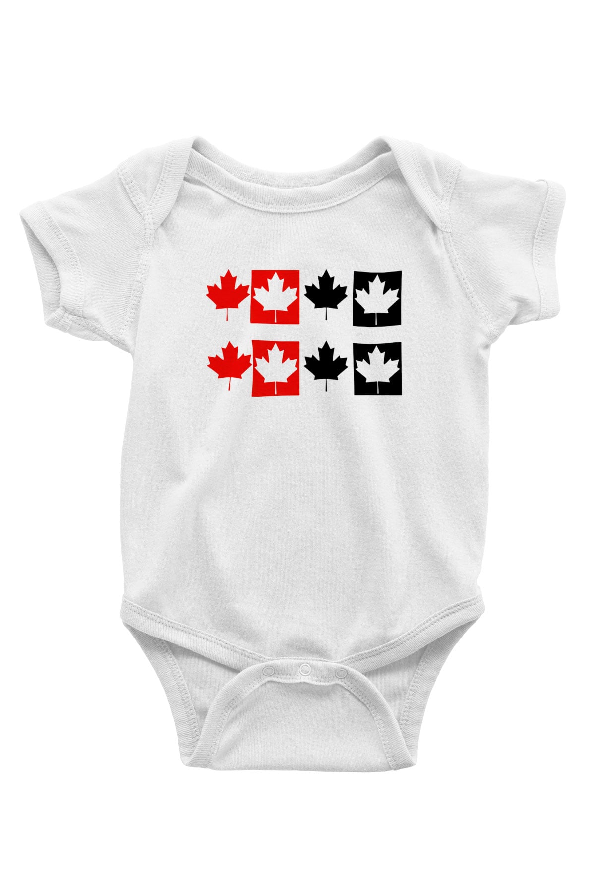 Kanada Baskılı Beyaz Unisex Bebek Body - Zıbın