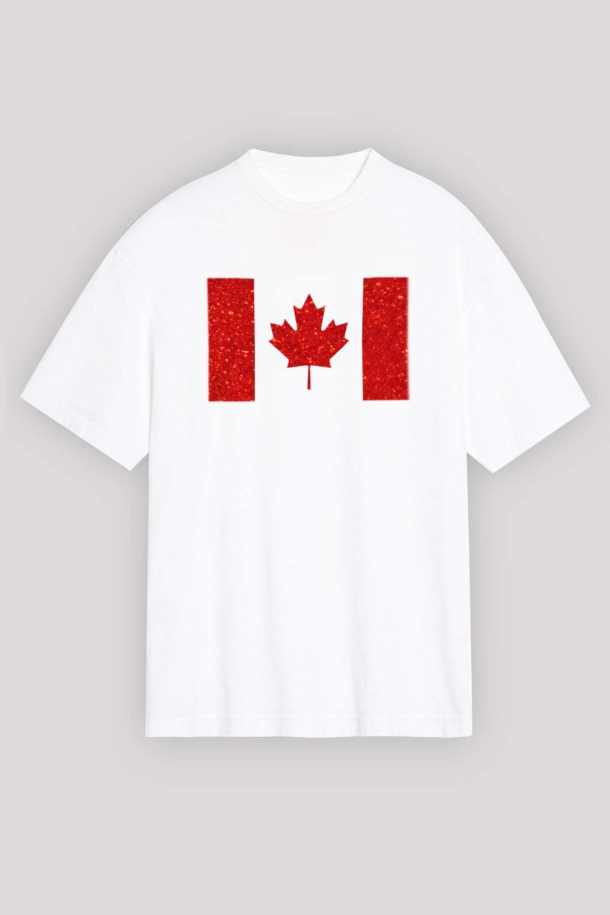 Kanada Beyaz Unisex Oversize Tişört T-Shirt