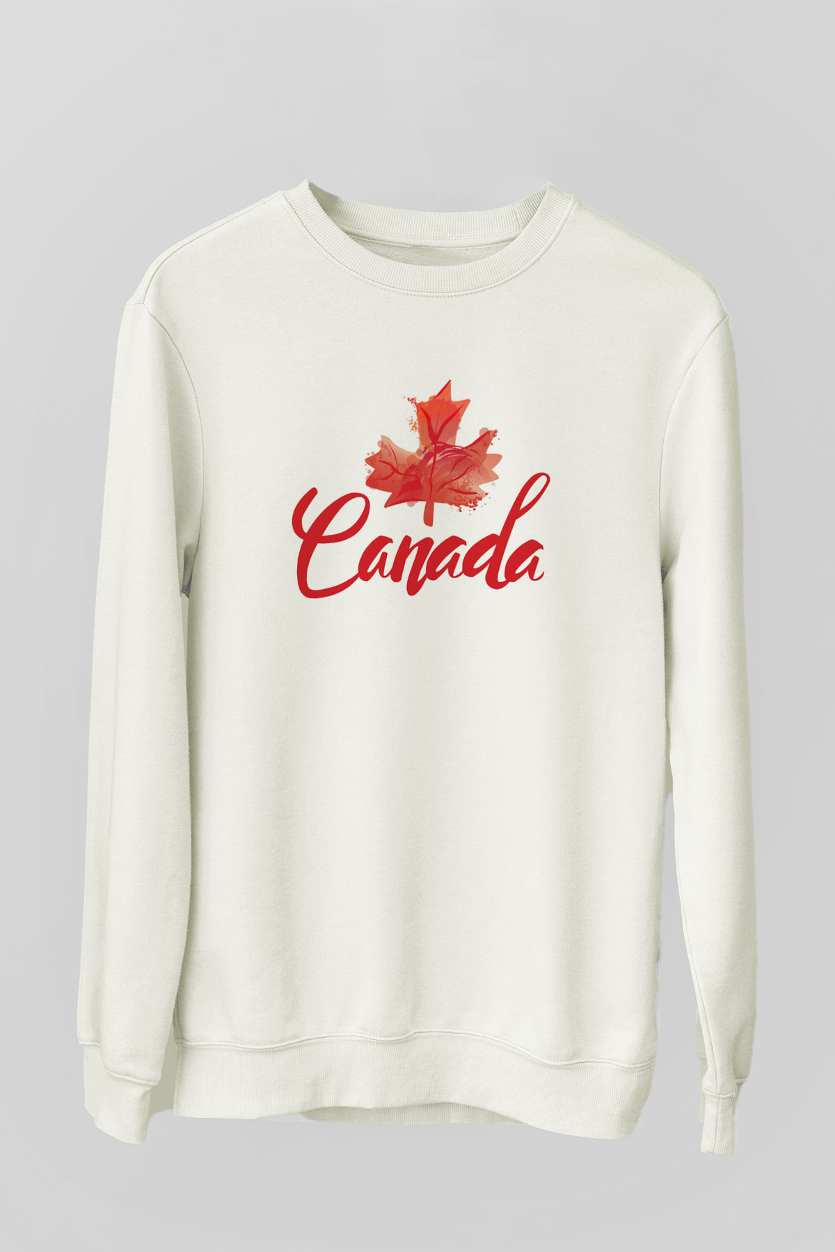 Kanada Beyaz Unisex Sweatshirt