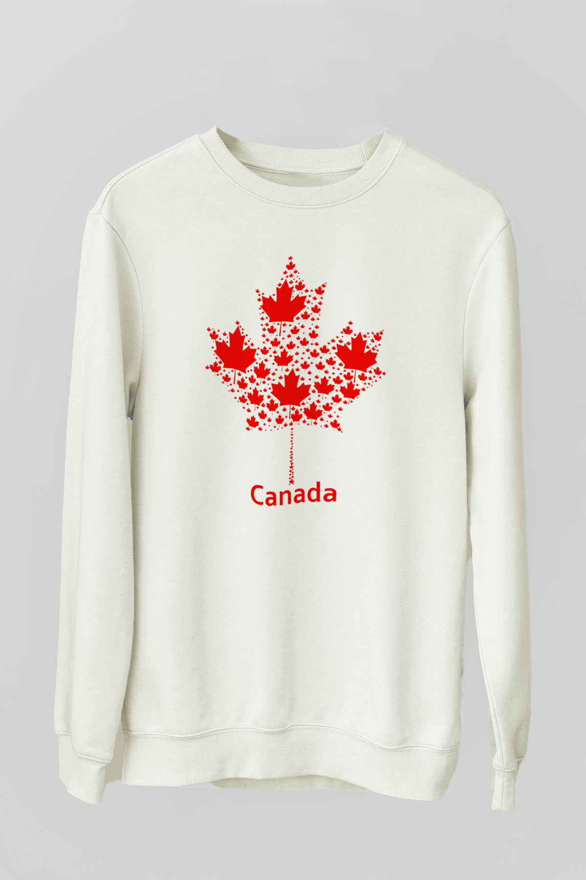 Kanada Beyaz Unisex Sweatshirt