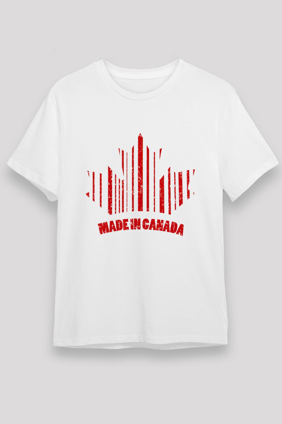 Kanada Beyaz Unisex Tişört T-Shirt - TişörtFabrikası