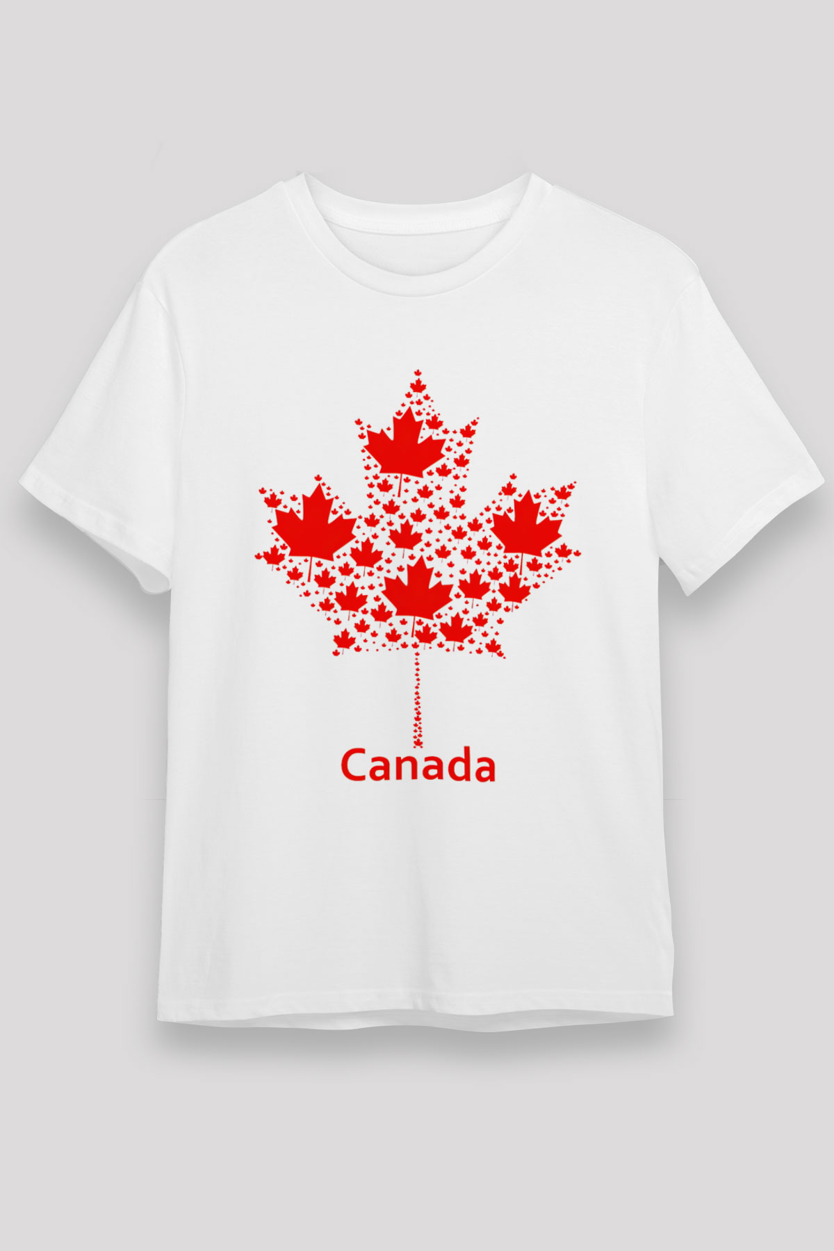 Kanada Beyaz Unisex Tişört T-Shirt - TişörtFabrikası