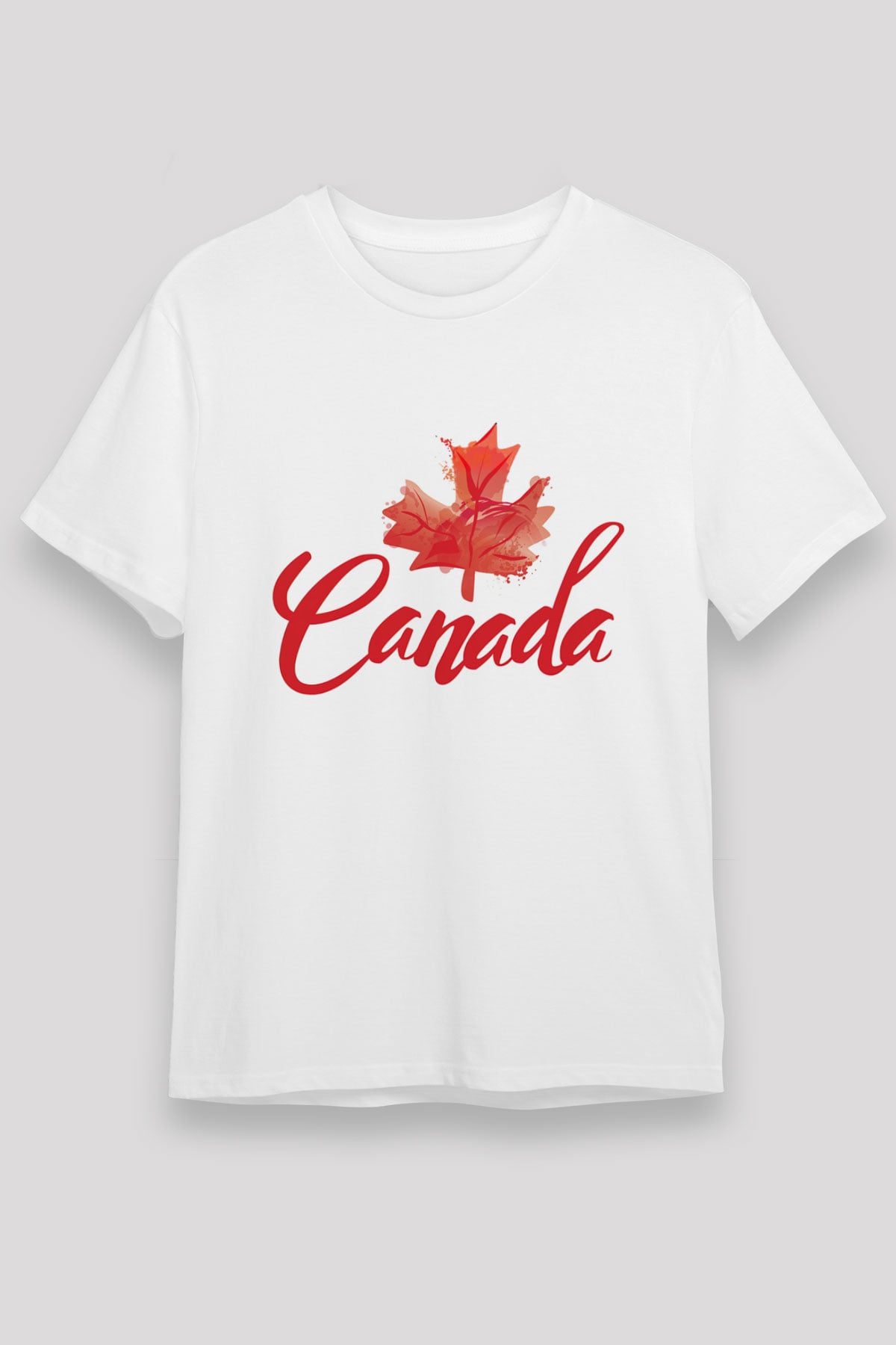 Kanada Beyaz Unisex Tişört T-Shirt - TişörtFabrikası