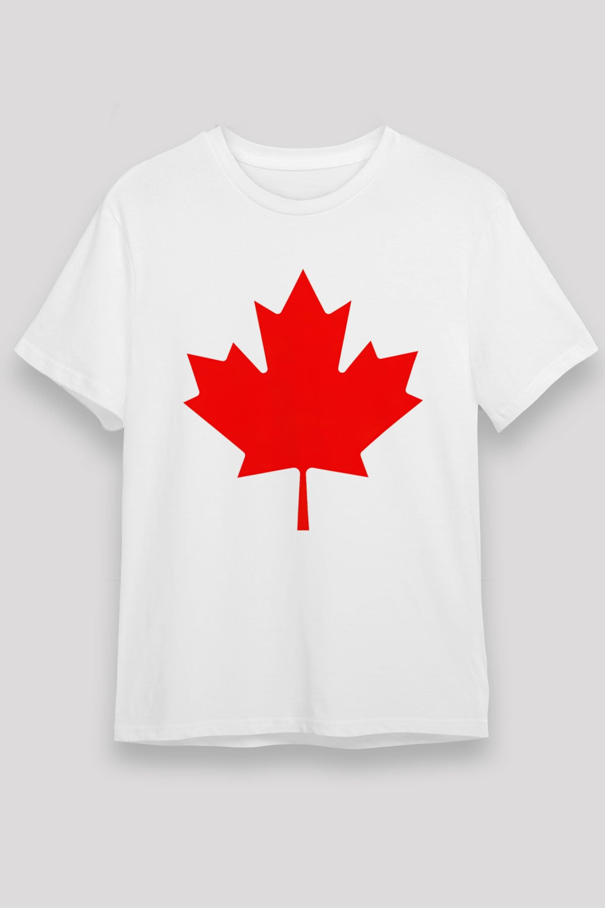 Kanada Beyaz Unisex Tişört T-Shirt - TişörtFabrikası