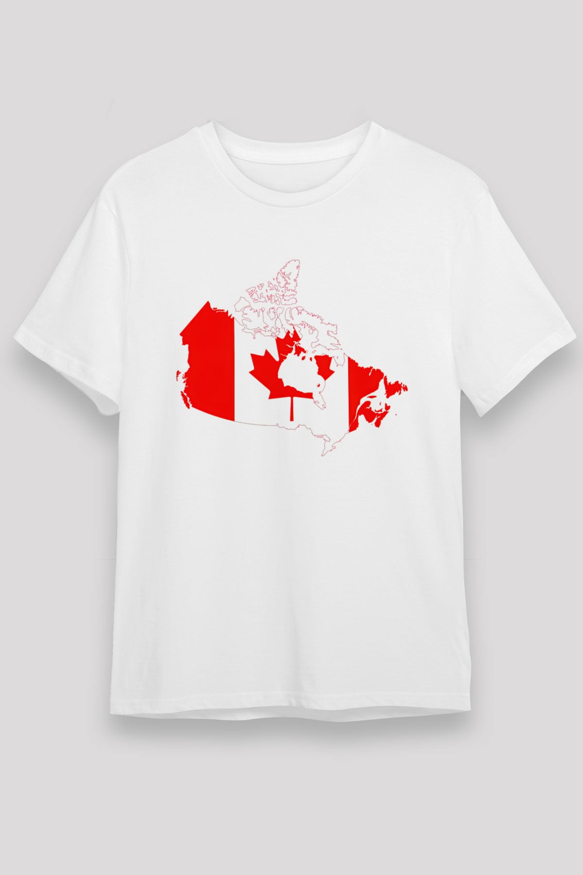 Kanada Beyaz Unisex Tişört T-Shirt - TişörtFabrikası