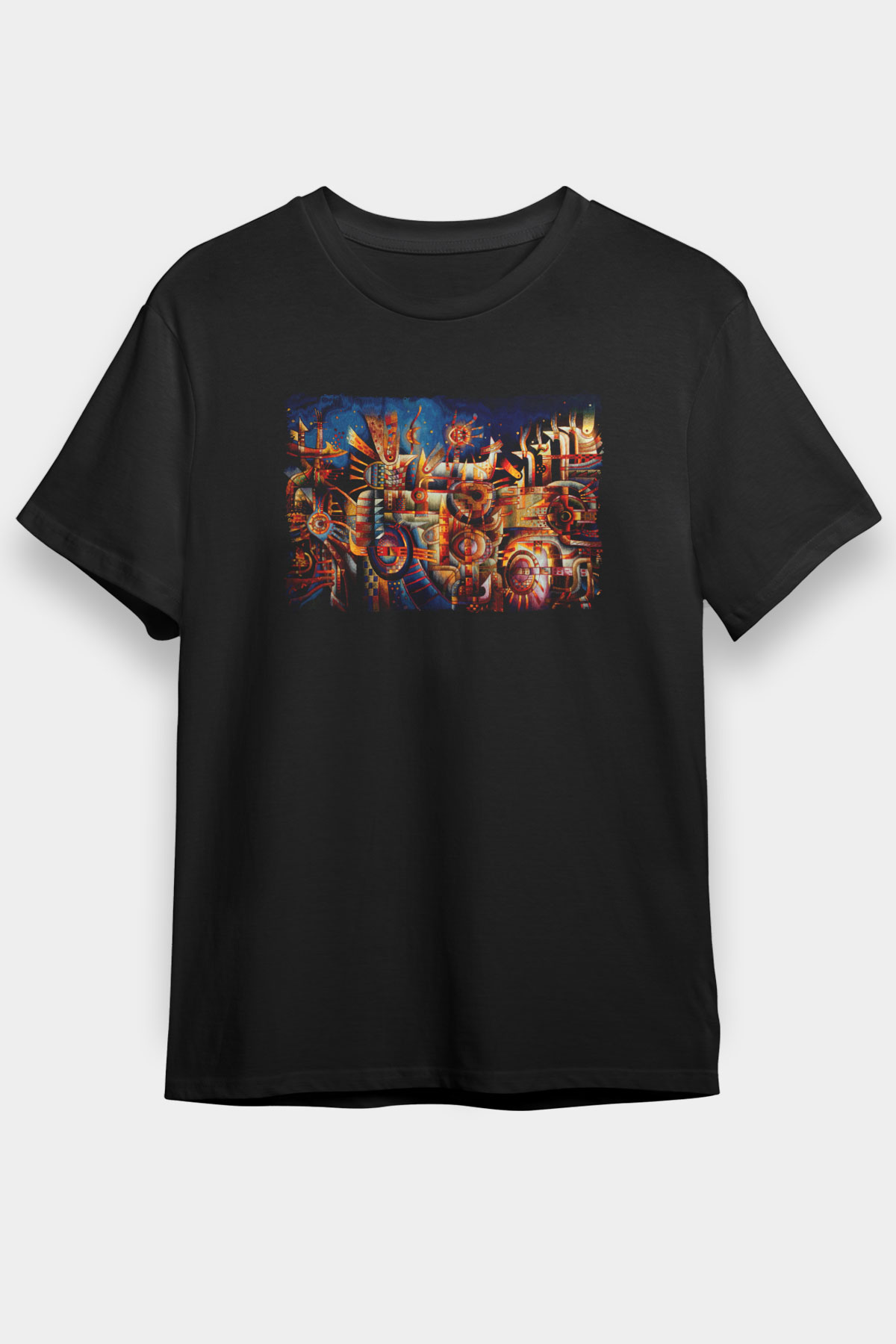 Kanaviçe Siyah Unisex Tişört T-Shirt - TişörtFabrikası