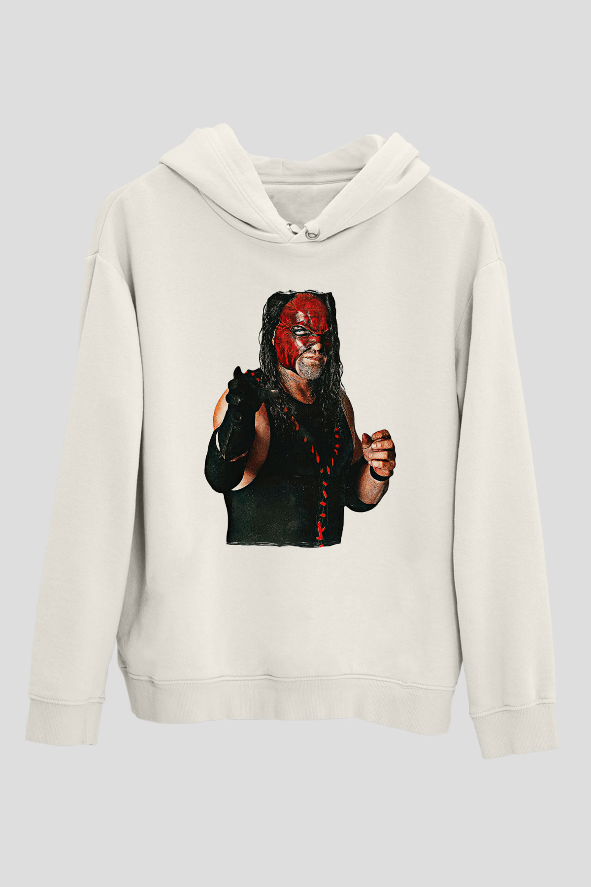 Kane Baskılı Beyaz Unisex Hoodie