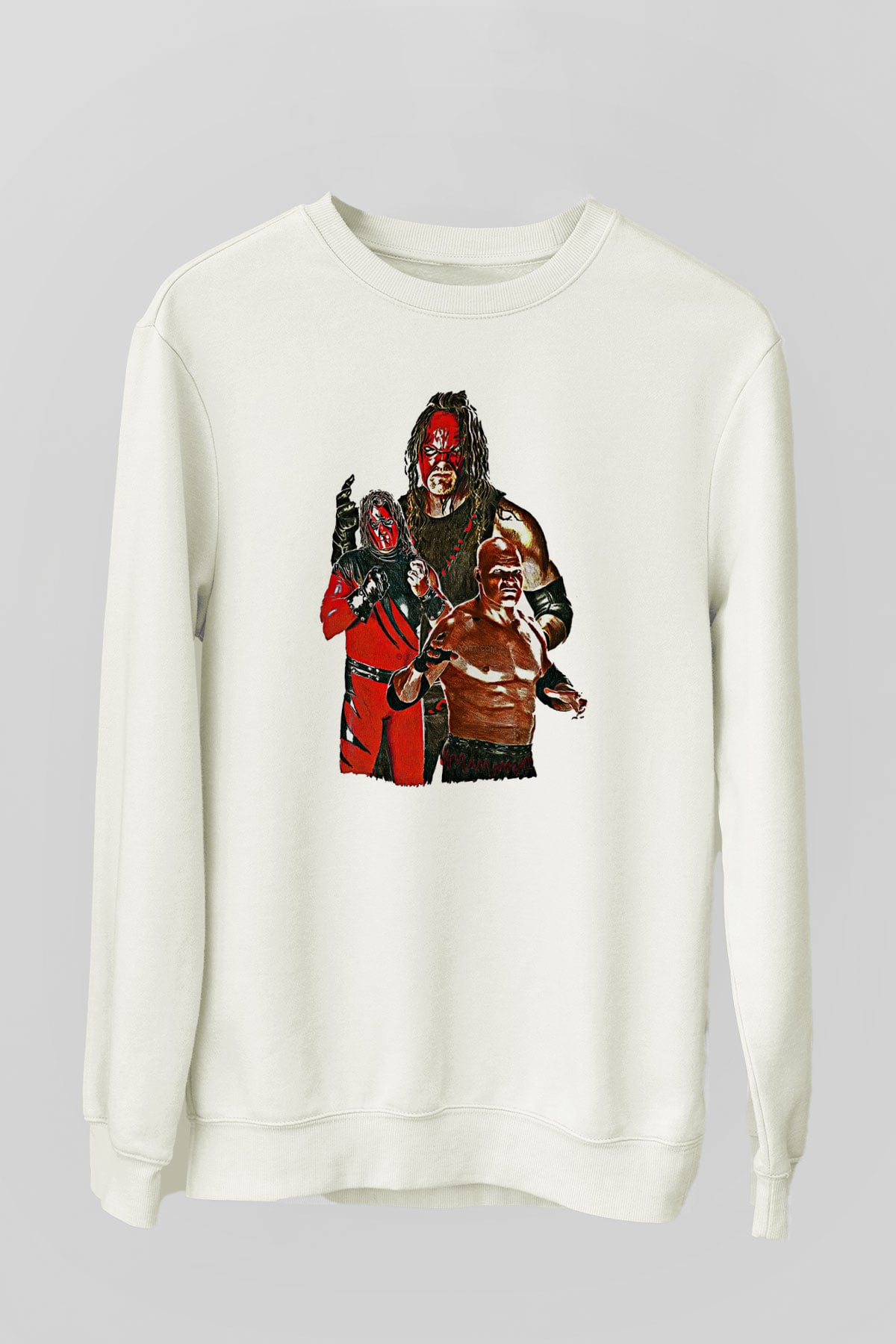 Kane Baskılı Beyaz Unisex Sweatshirt