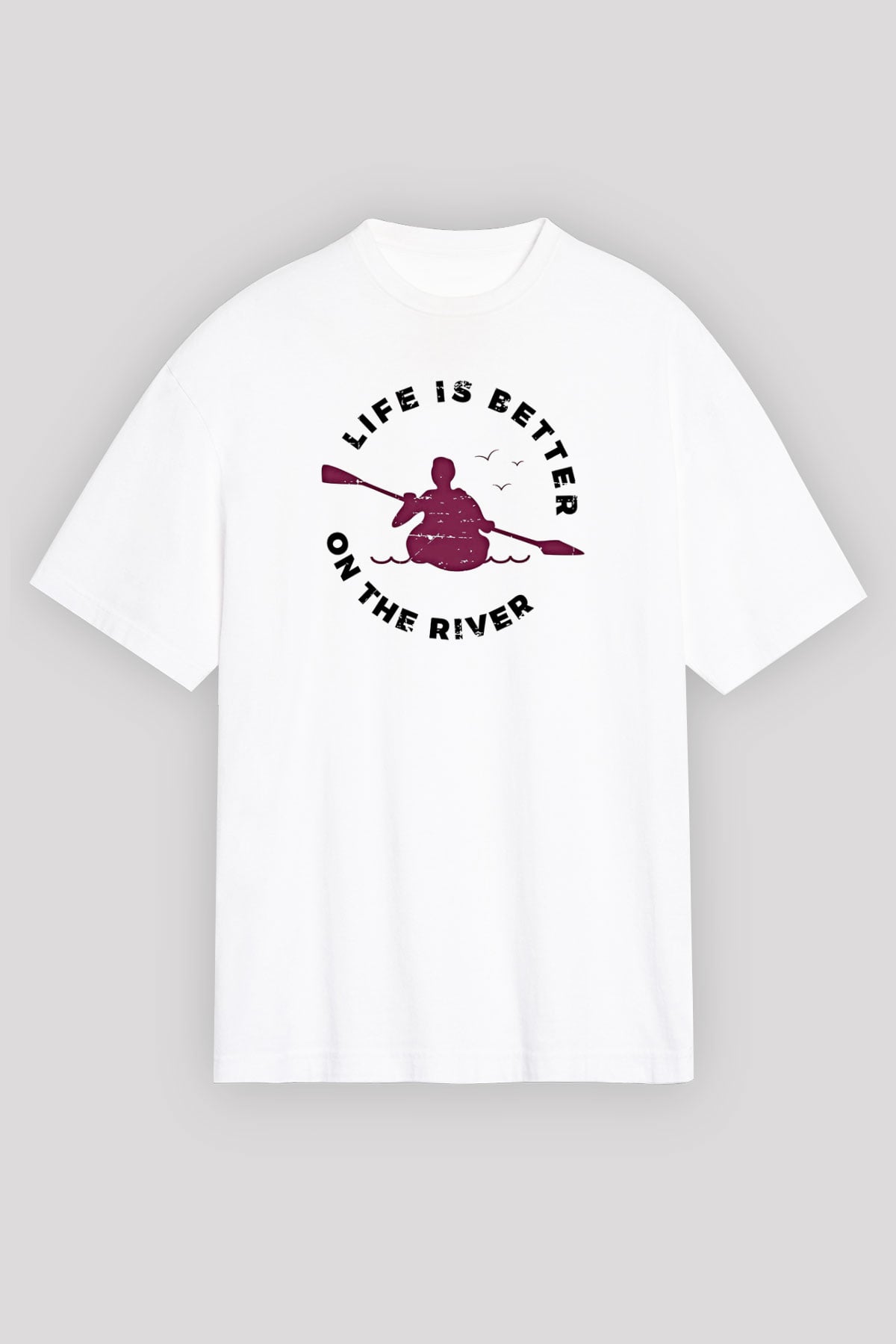 Kano Baskılı Unisex Beyaz Oversize Tişört - Tshirt