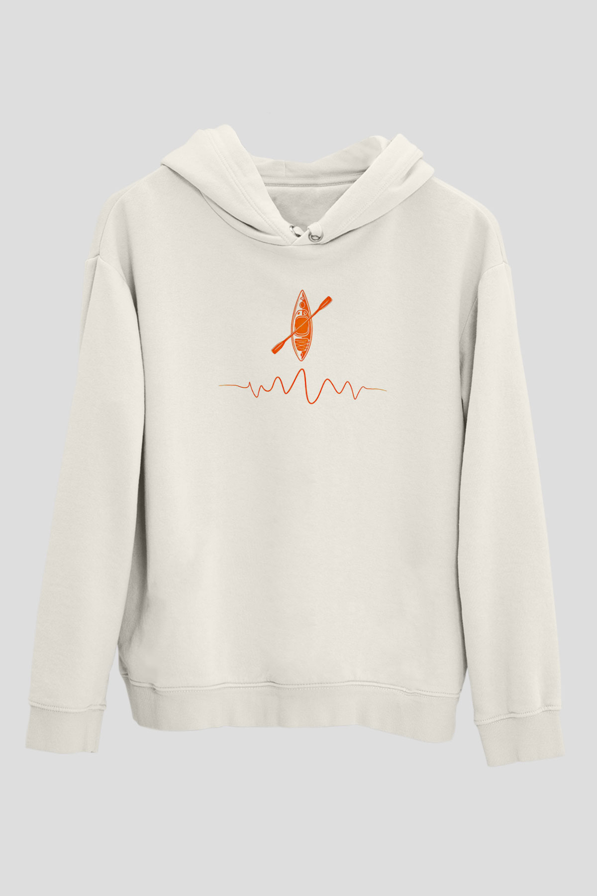 Kano Baskılı Unisex Ekru Hoodie