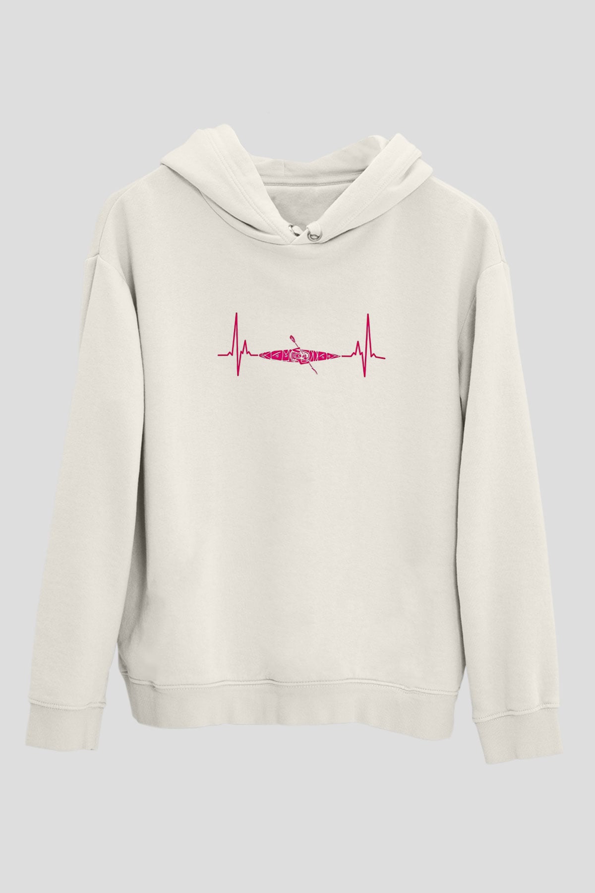 Kano Baskılı Unisex Ekru Hoodie