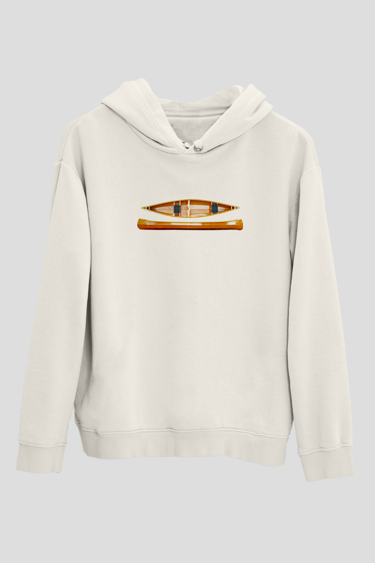 Kano Baskılı Unisex Ekru Hoodie