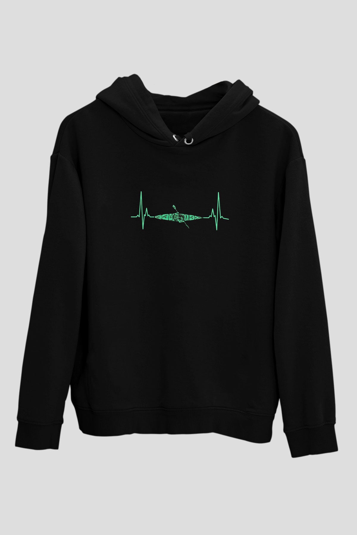 Kano Baskılı Unisex Siyah Hoodie