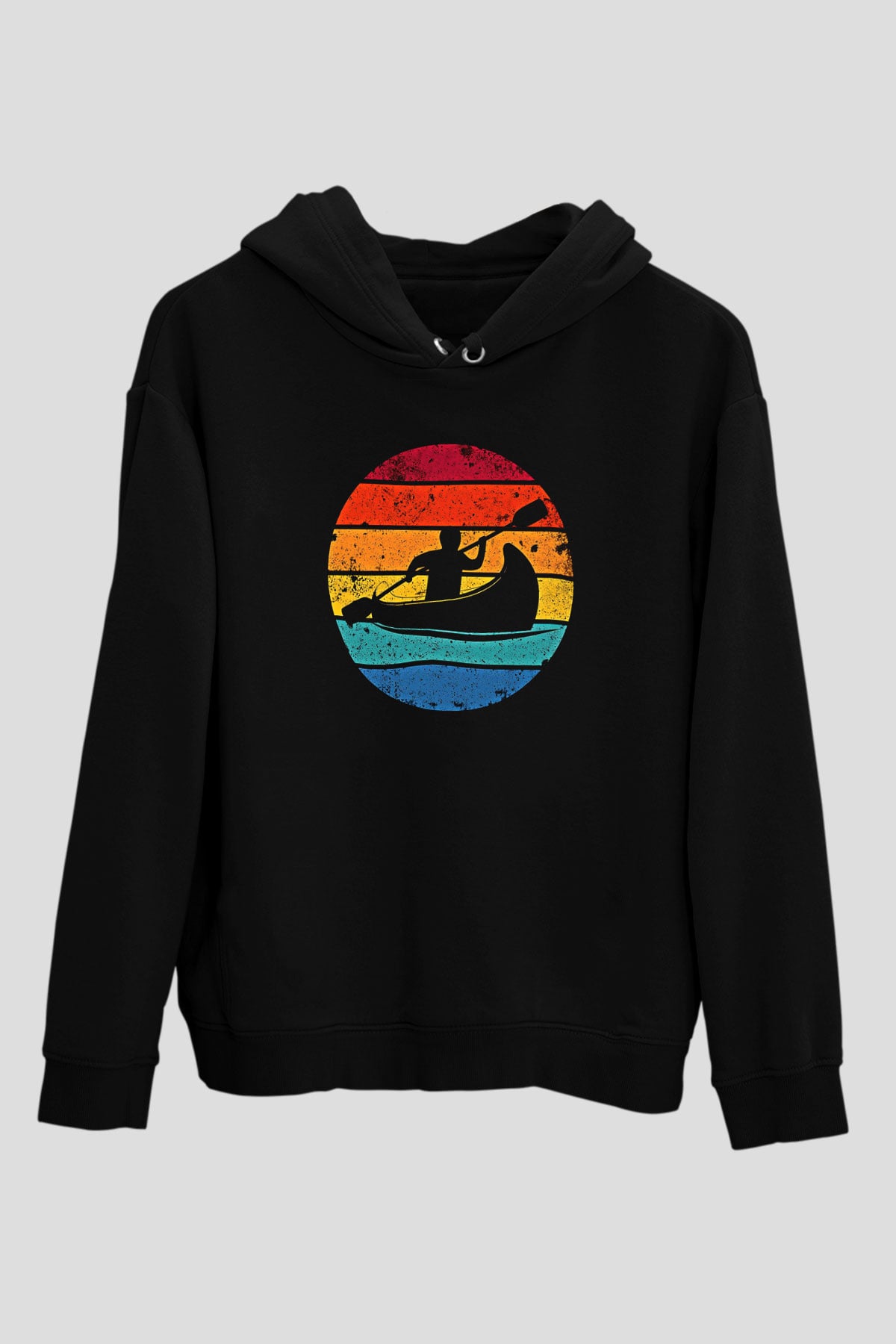 Kano Baskılı Unisex Siyah Hoodie