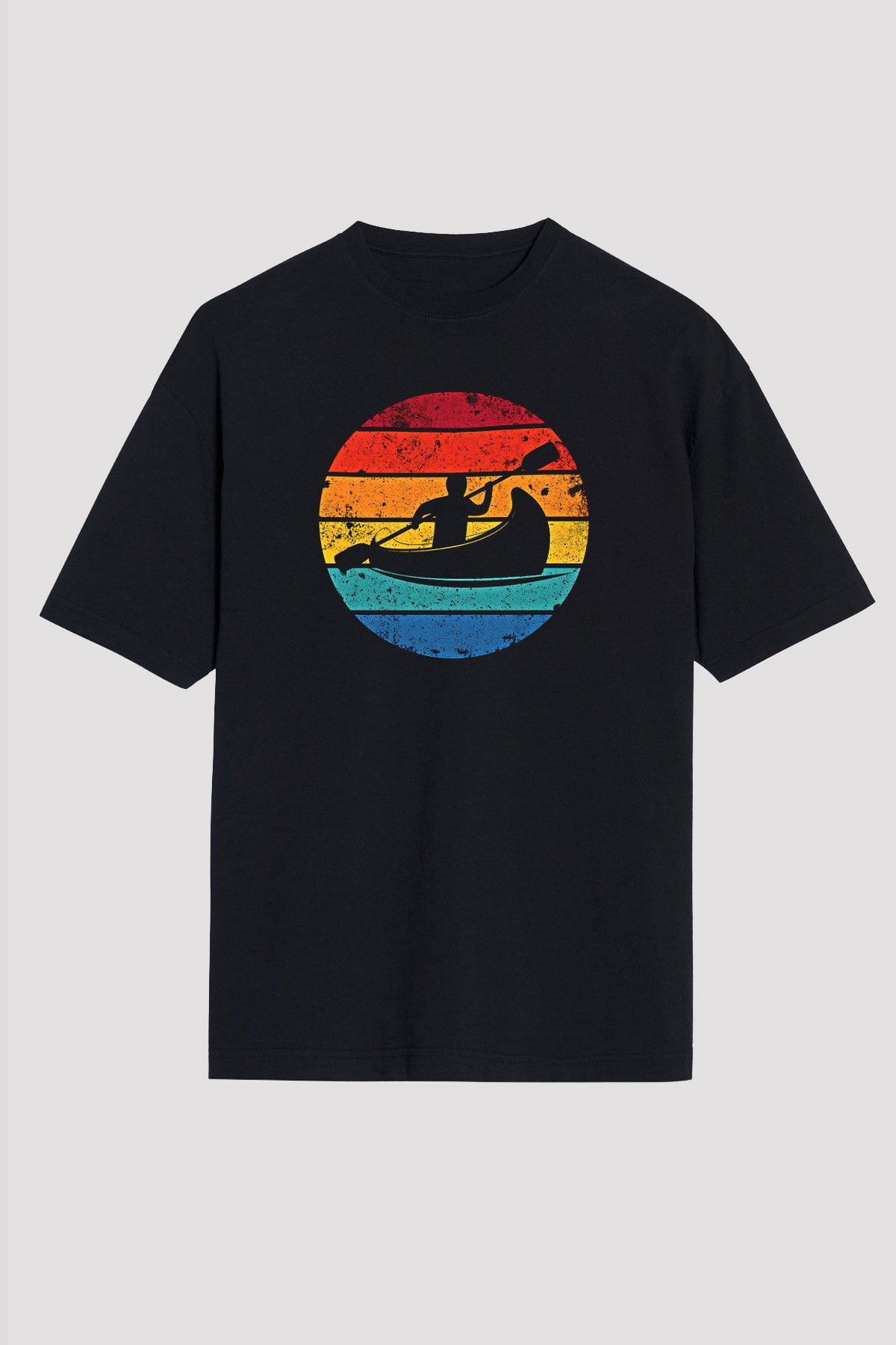 Kano Baskılı Unisex Siyah Oversize Tişört