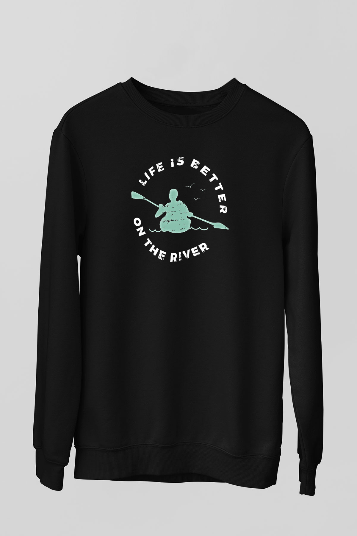 Kano Baskılı Unisex Siyah Sweatshirt