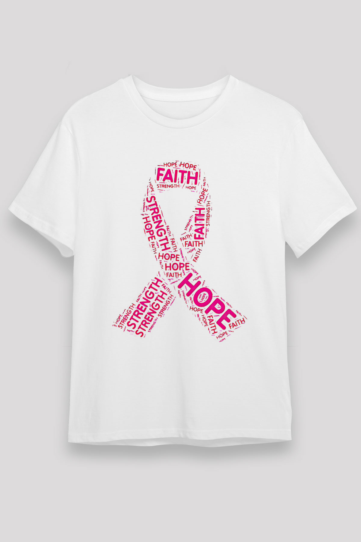 Kanser Günü Baskılı Unisex Beyaz Tişört - Tshirt