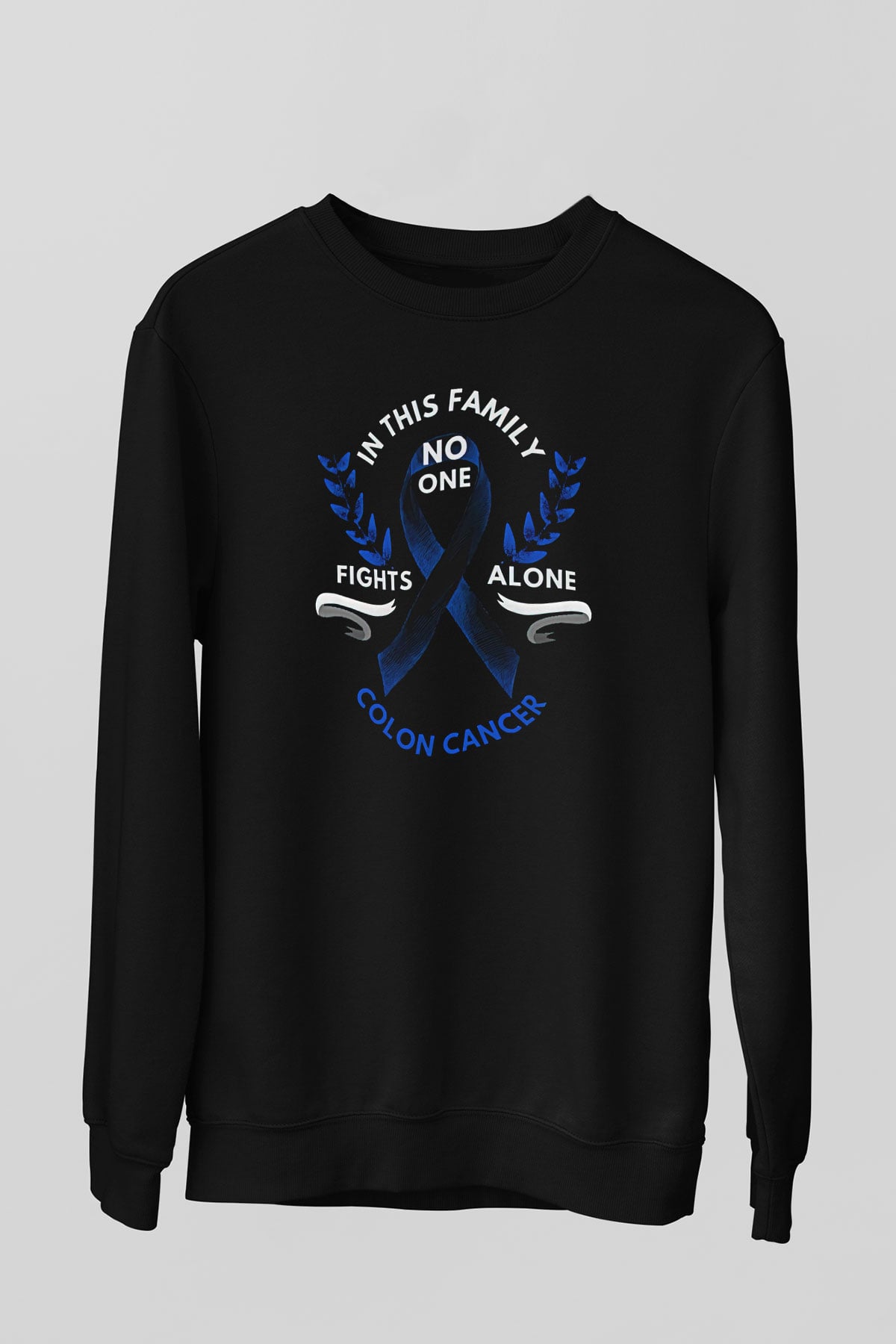 Kanser Günü Baskılı Unisex Siyah Sweatshirt