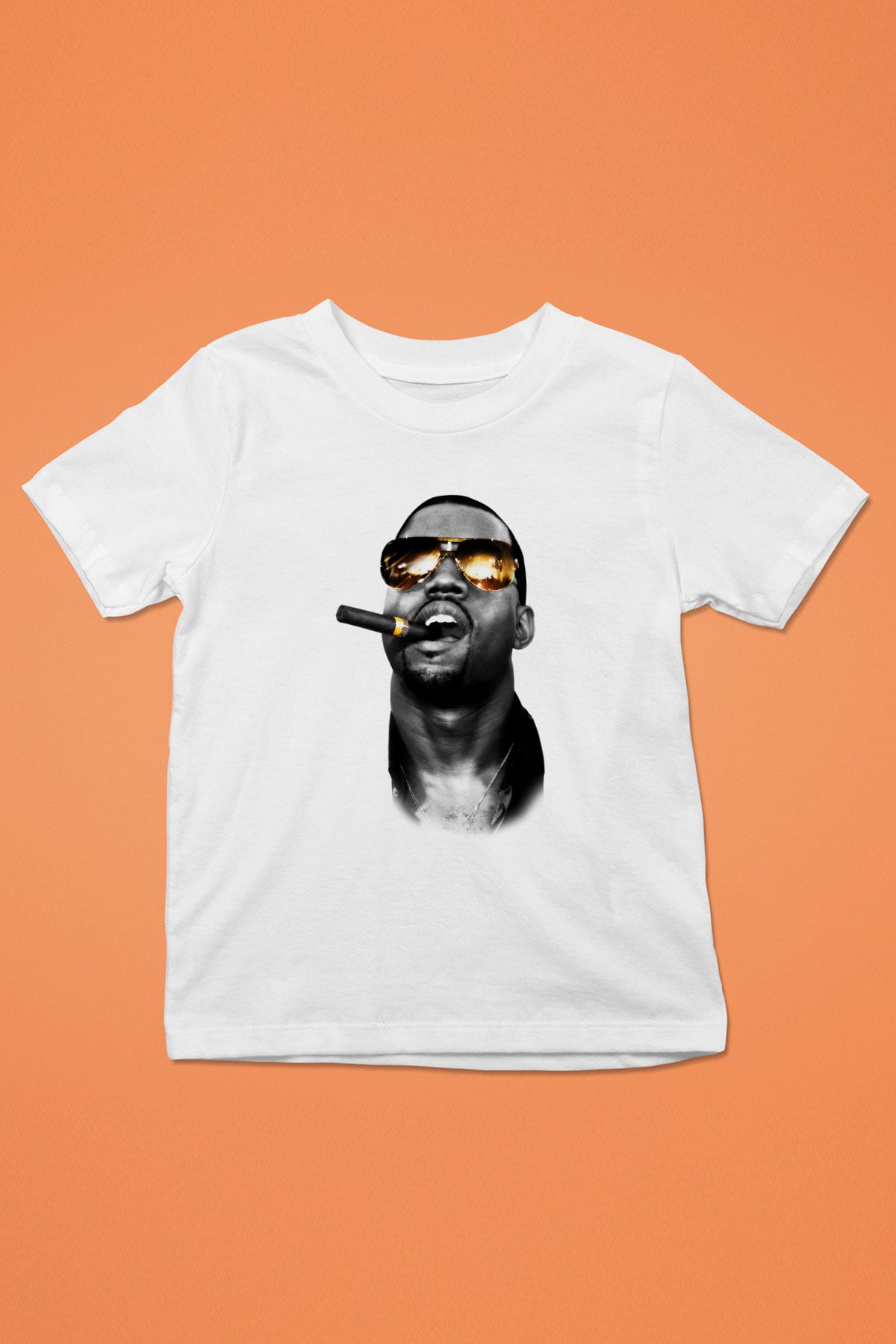 Kanye West Baskılı Beyaz Unisex Çocuk Tişört