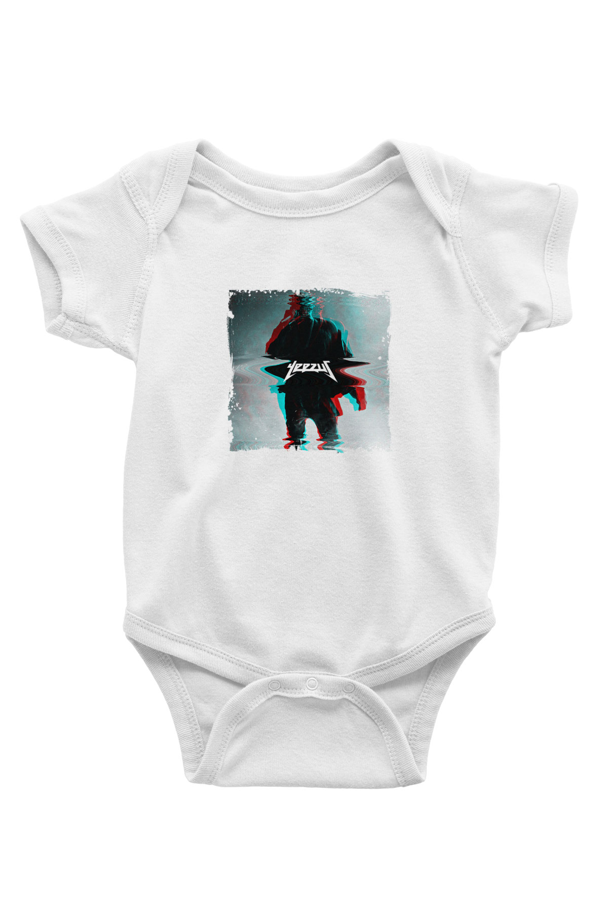 Kanye West Baskılı Unisex Beyaz Bebek Body - Zıbın