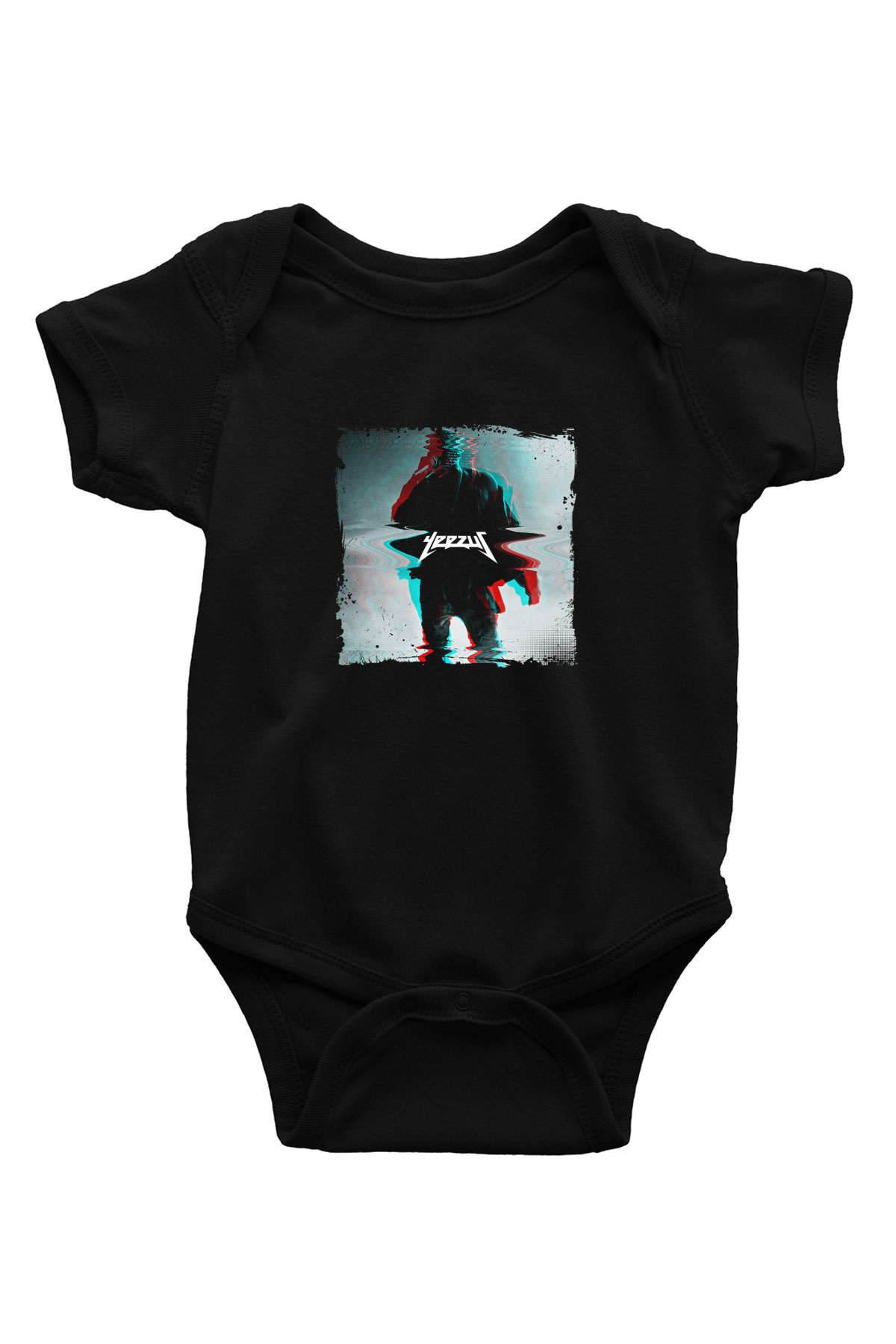 Kanye West Baskılı Unisex Siyah Bebek Body - Zıbın