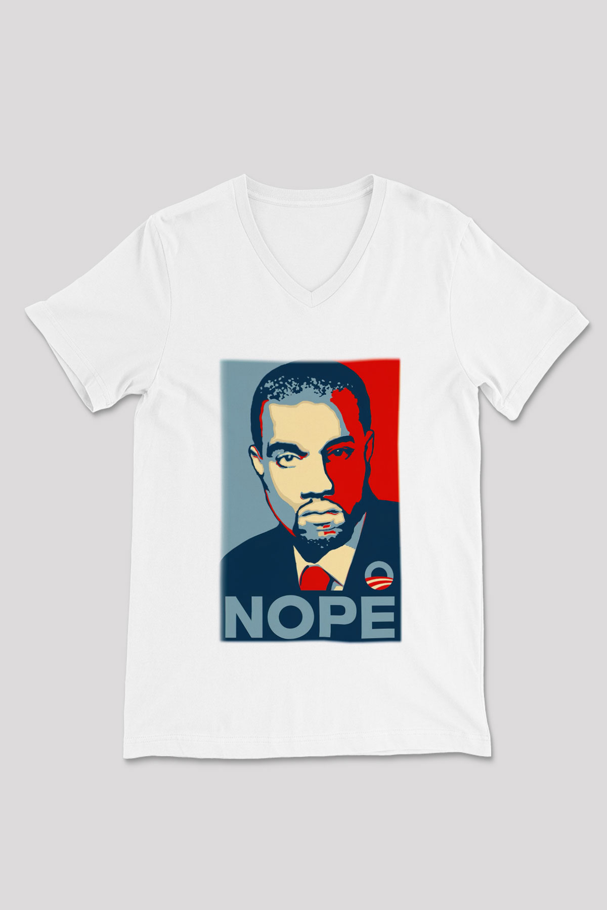 Kanye West Beyaz Unisex V Yaka Tişört T-Shirt