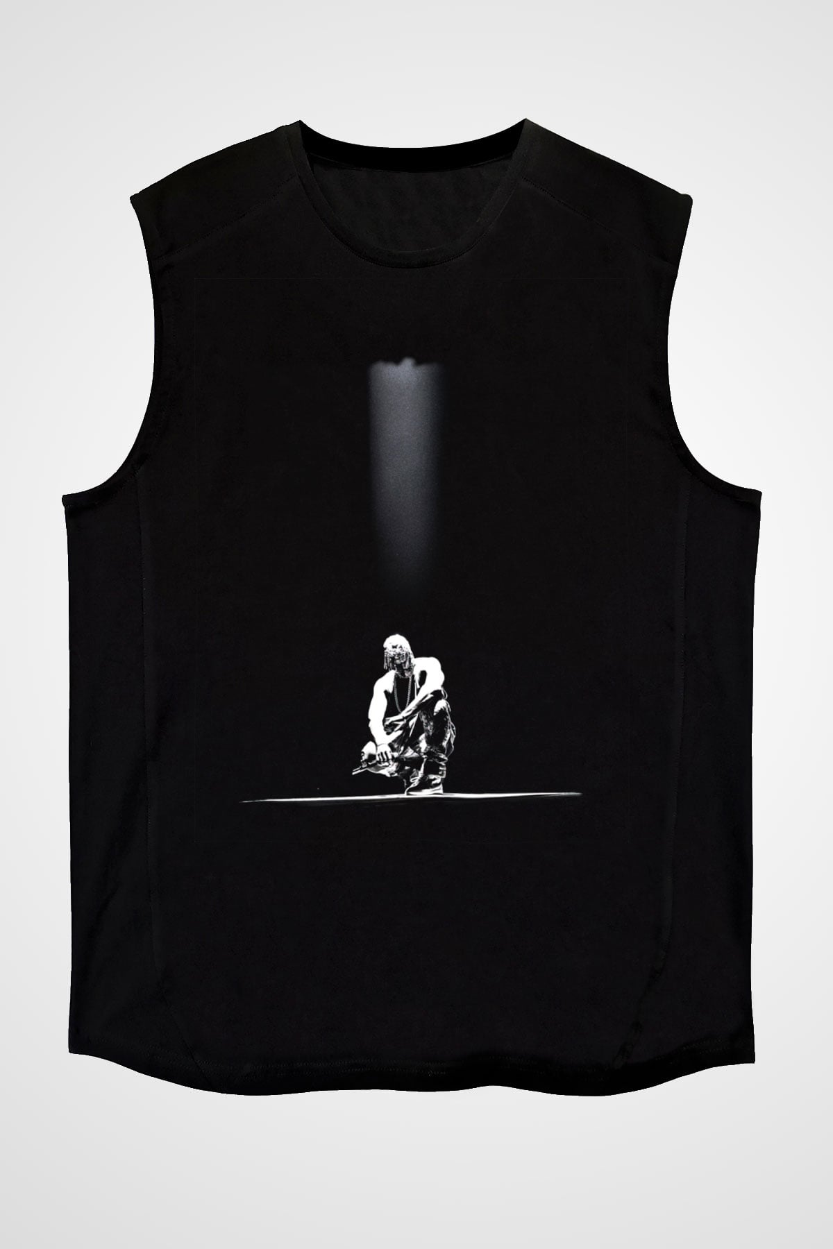 Kanye West Siyah Unisex Kolsuz Tişört