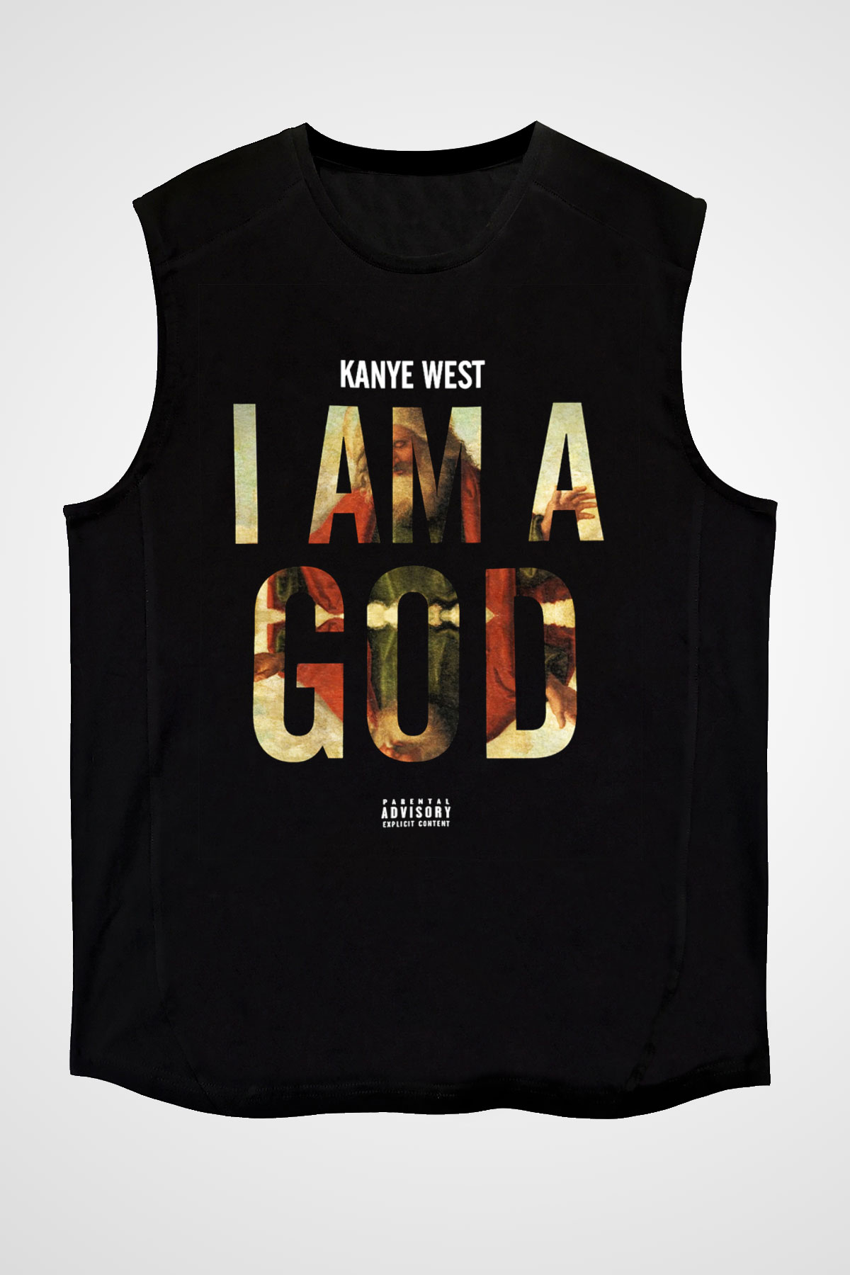 Kanye West Siyah Unisex Kolsuz Tişört
