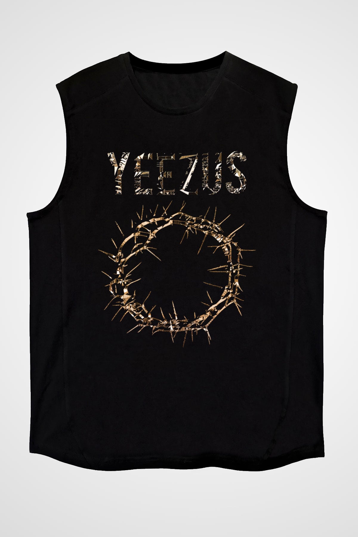 Kanye West Yeezus Siyah Unisex Kolsuz Tişört