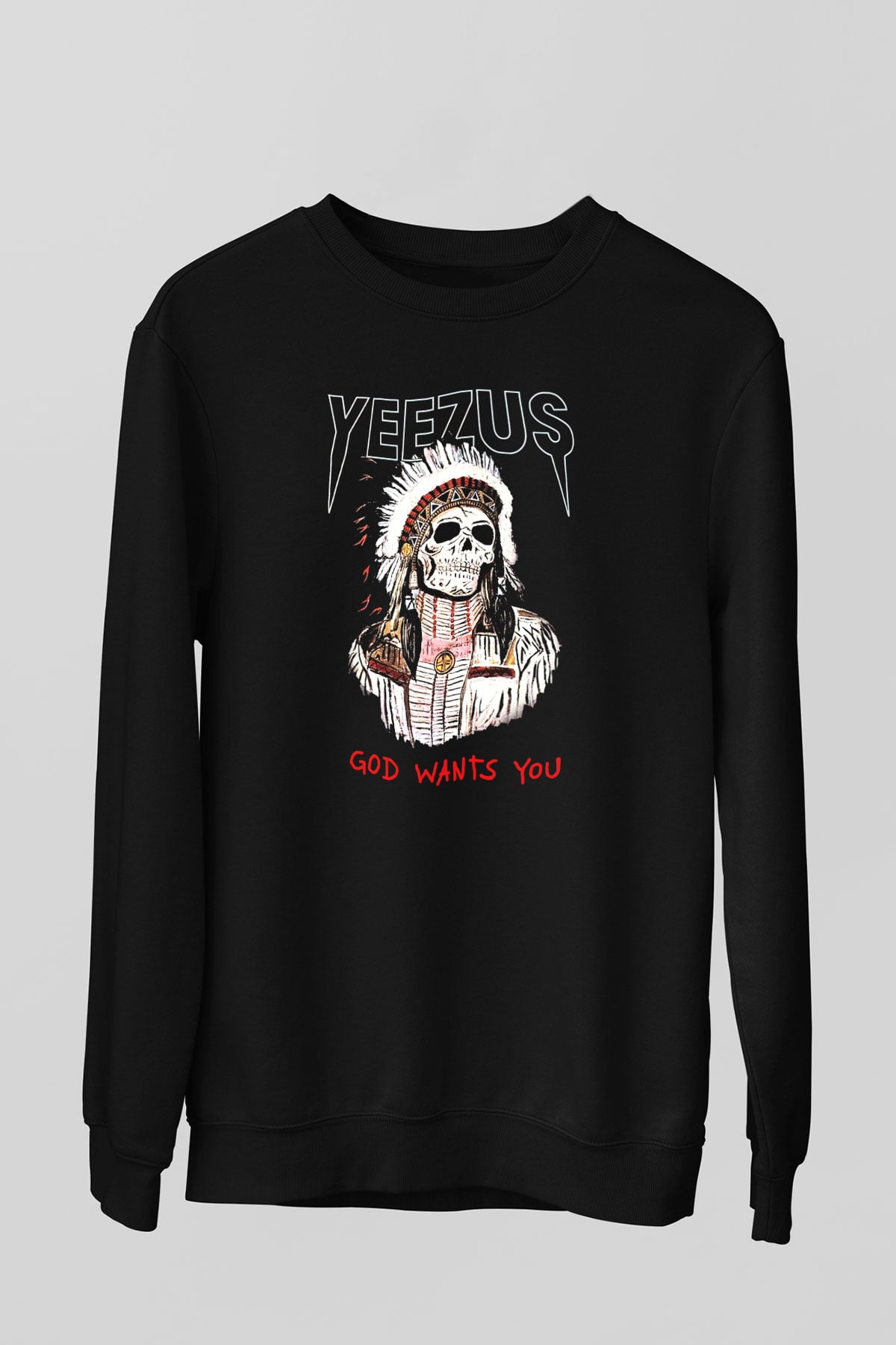 Kanye West Yeezus Siyah Unisex Sweatshirt