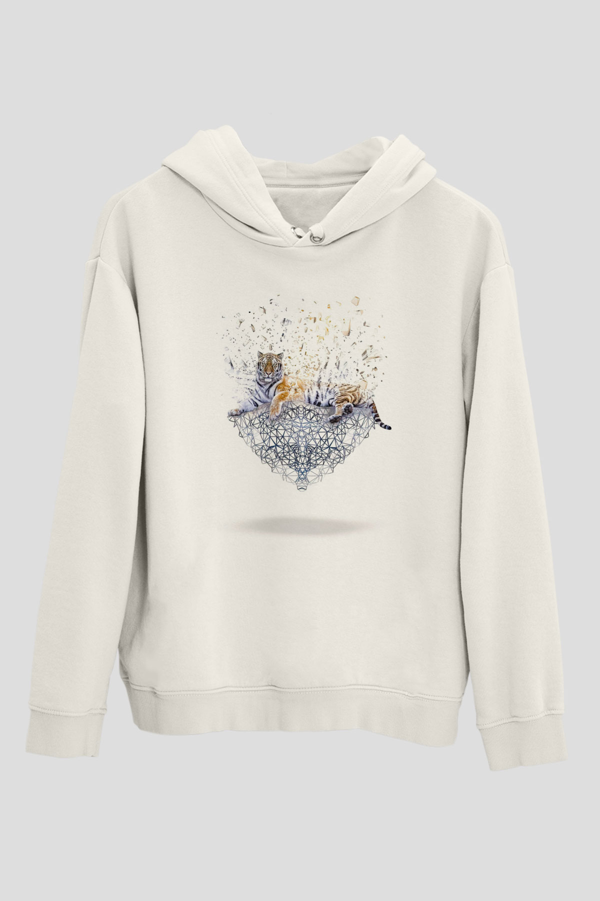 Kaplan Beyaz Unisex Hoodie