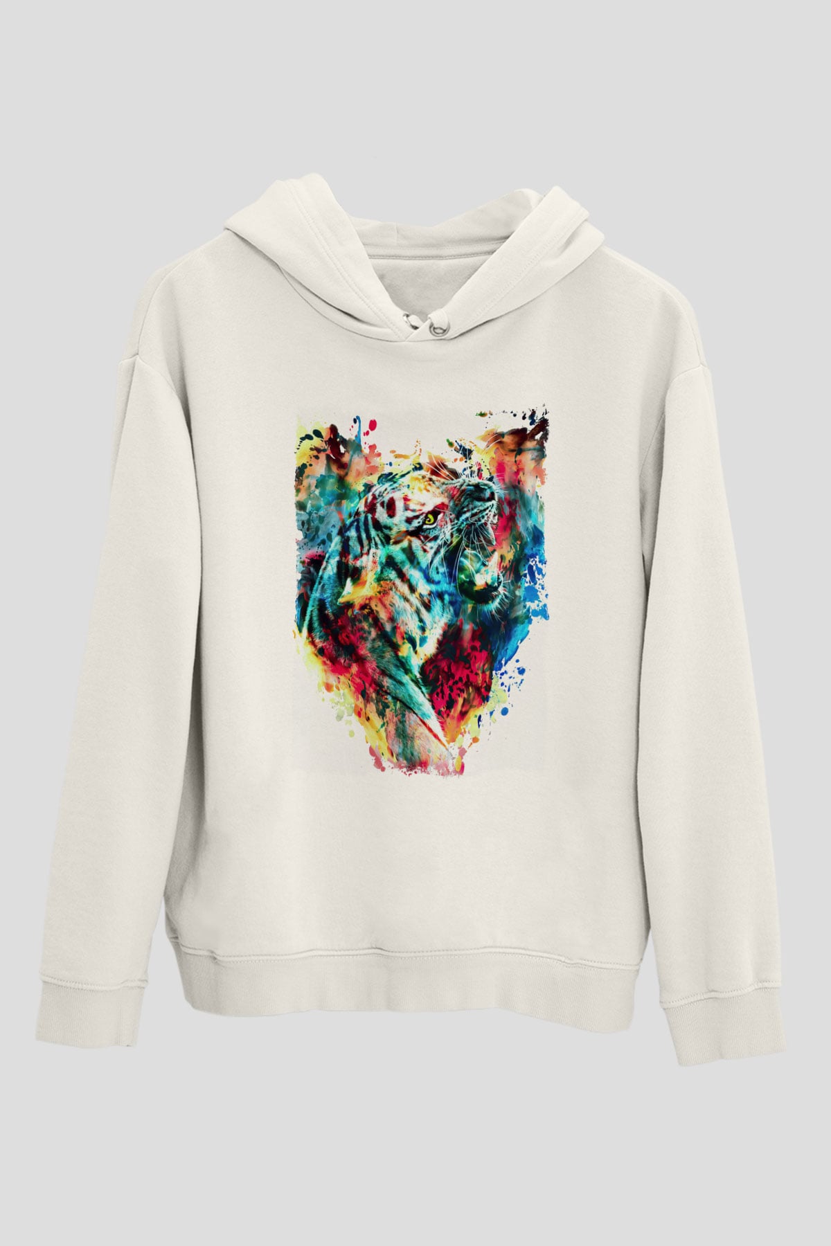 Kaplan Beyaz Unisex Hoodie