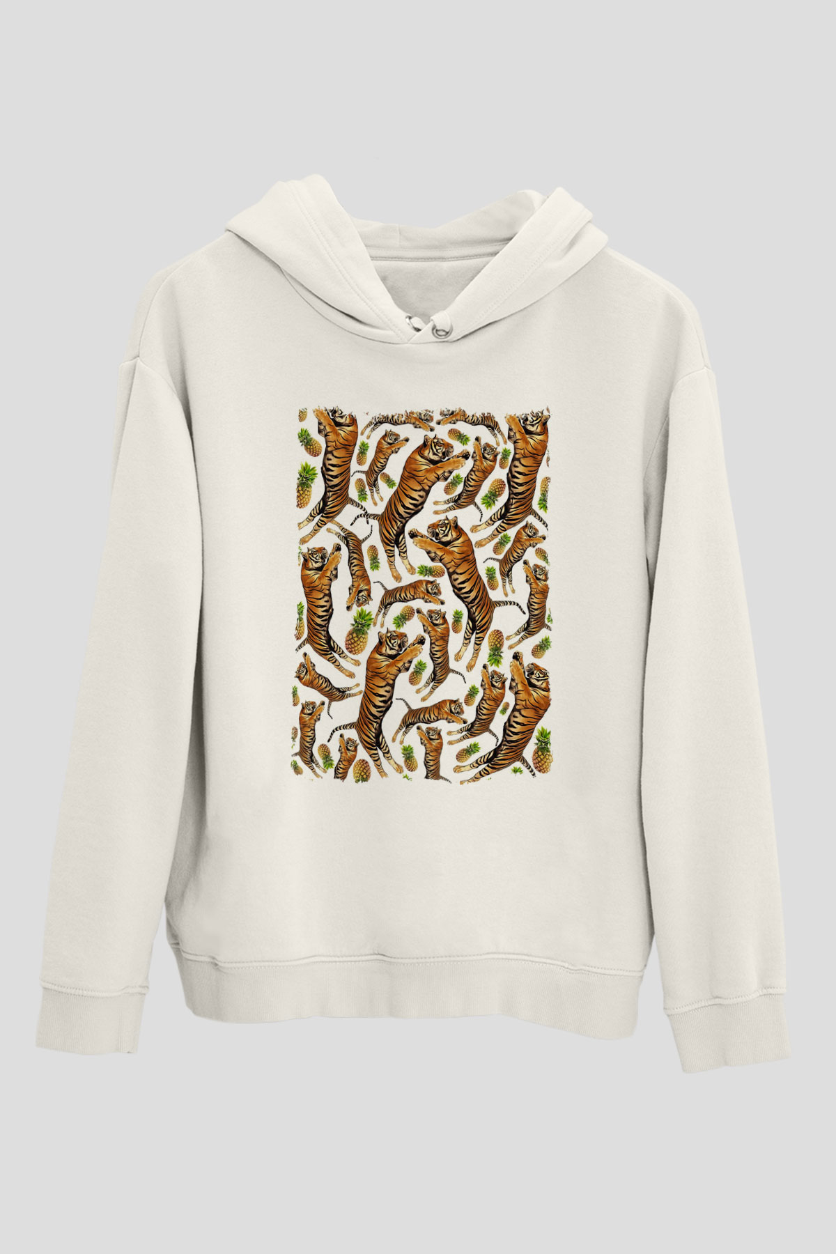 Kaplan Beyaz Unisex Hoodie