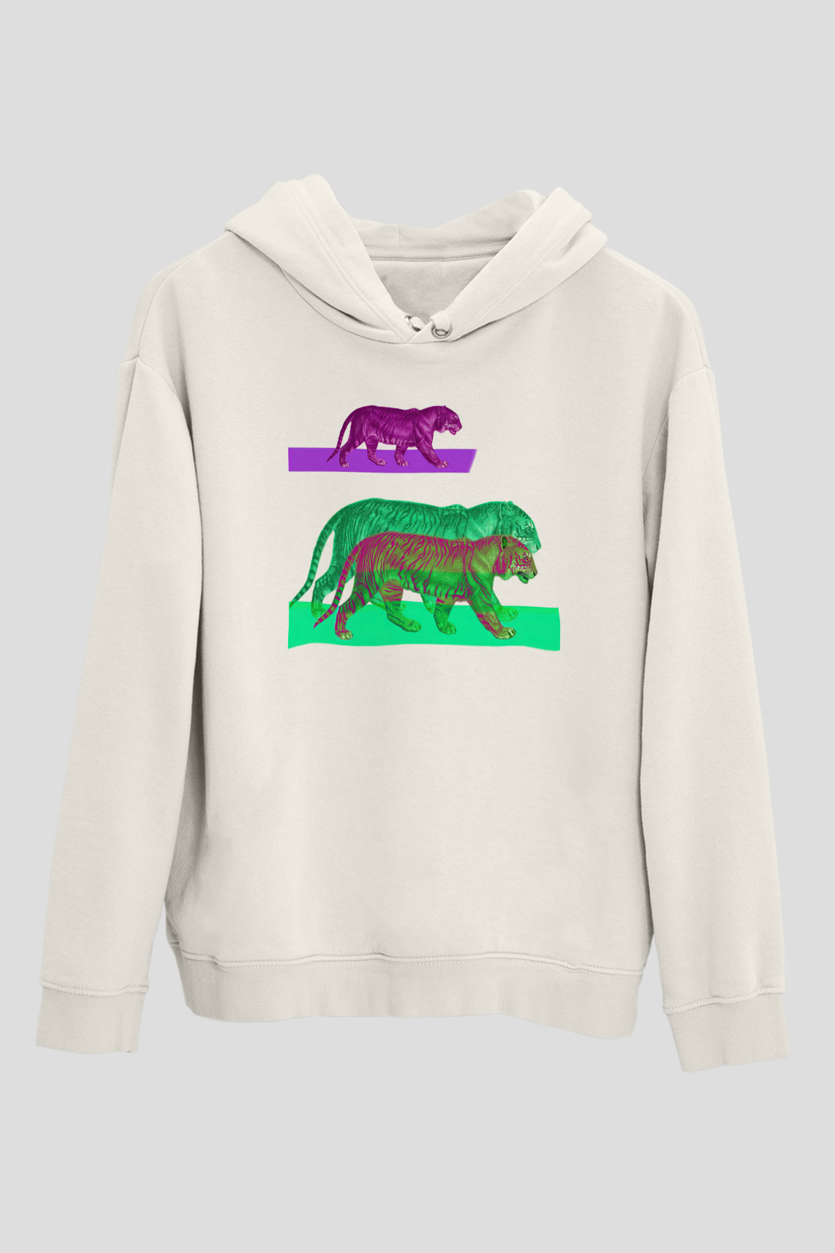 Kaplan Beyaz Unisex Hoodie