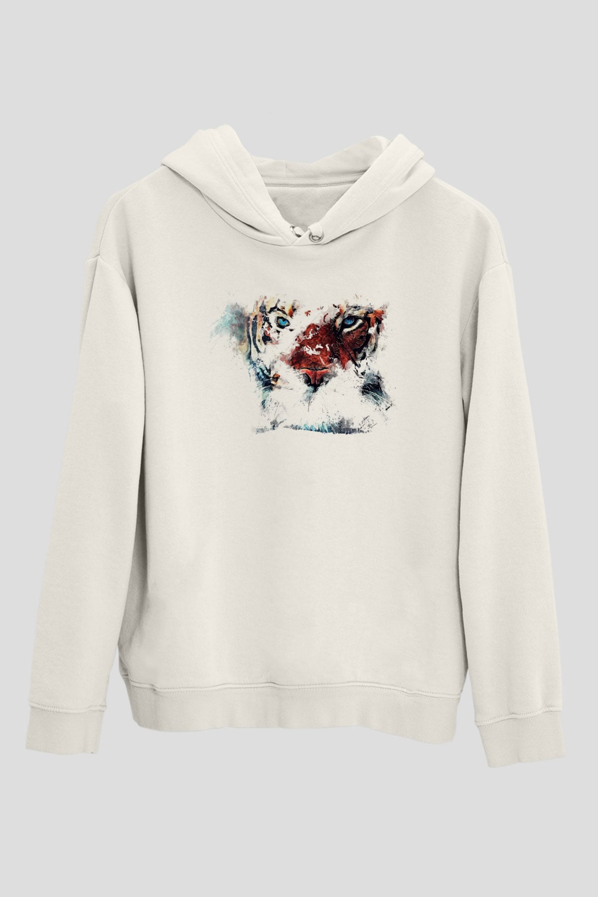 Kaplan Beyaz Unisex Hoodie