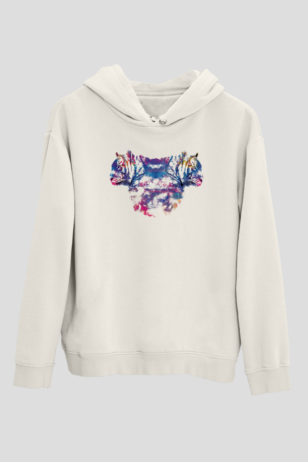 Kaplan Beyaz Unisex Hoodie