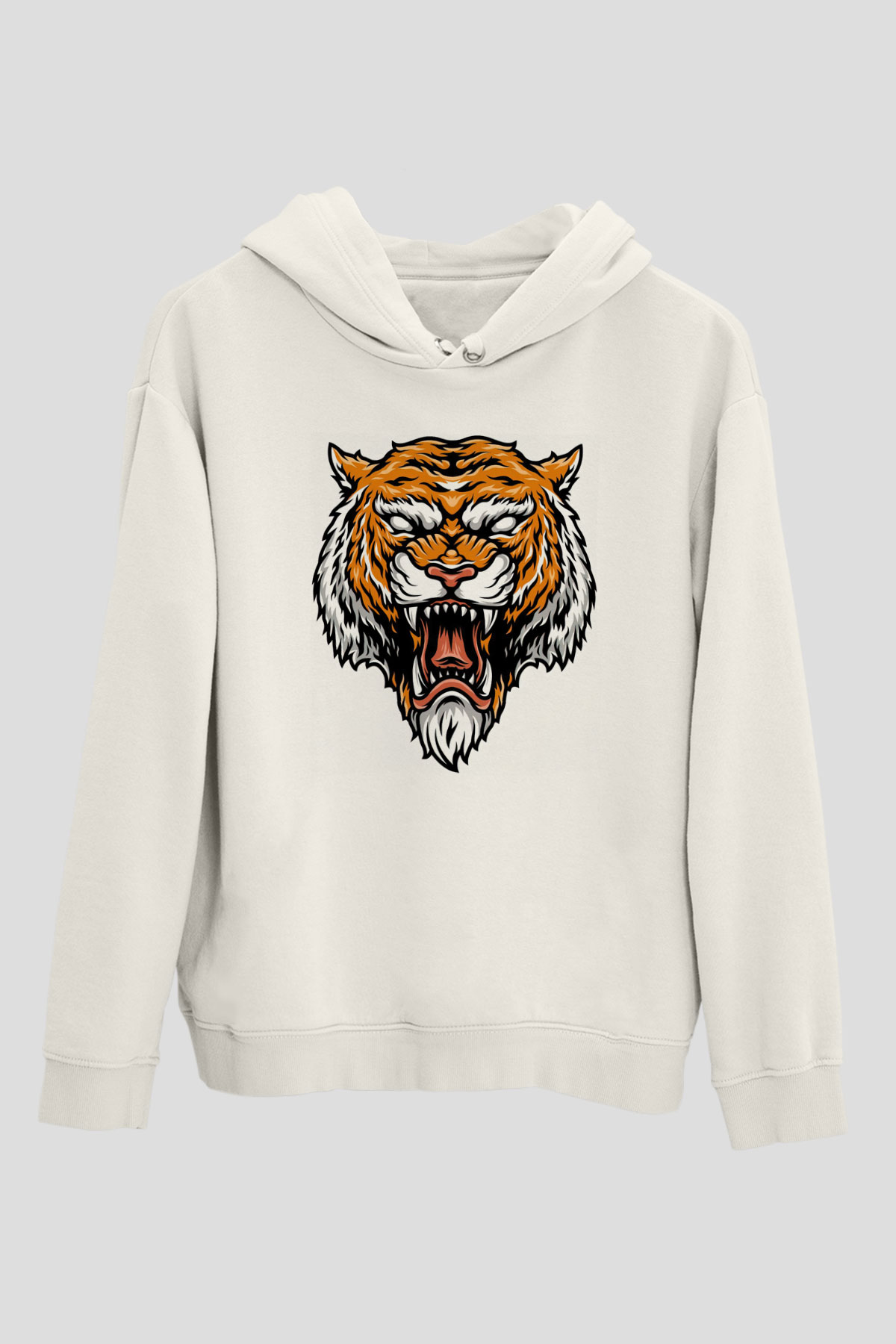 Kaplan Beyaz Unisex Hoodie