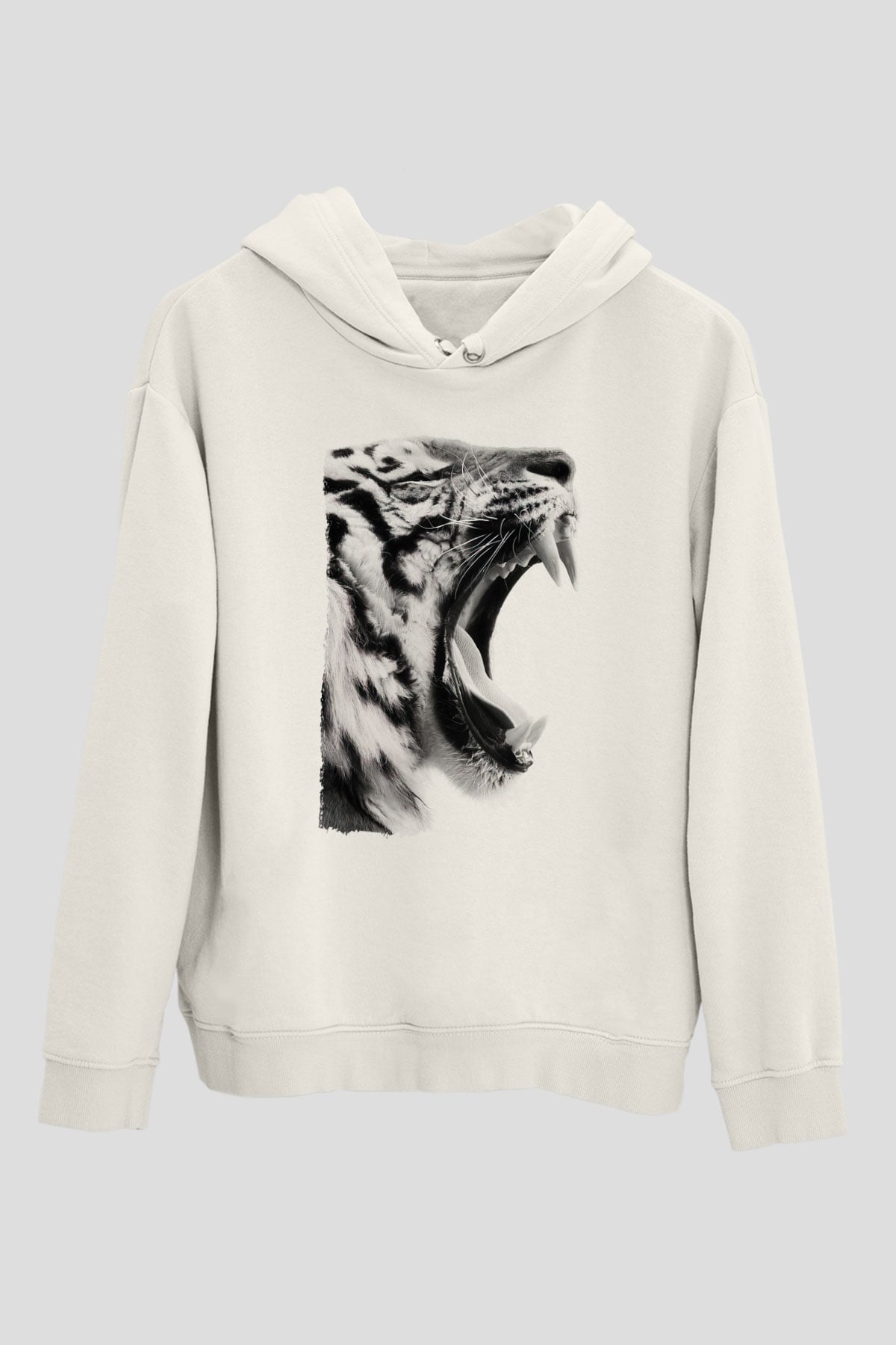 Kaplan Beyaz Unisex Hoodie