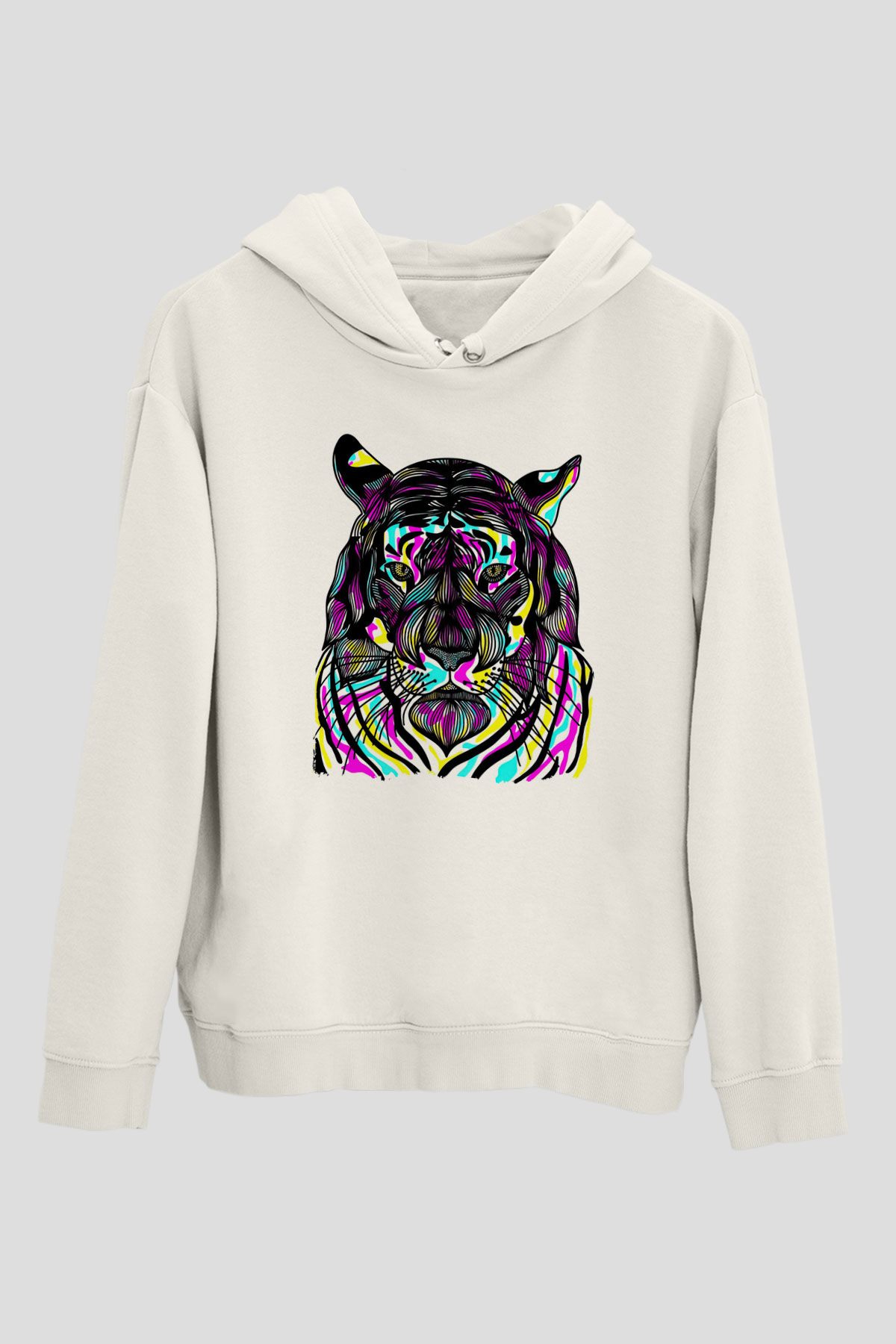 Kaplan Beyaz Unisex Hoodie