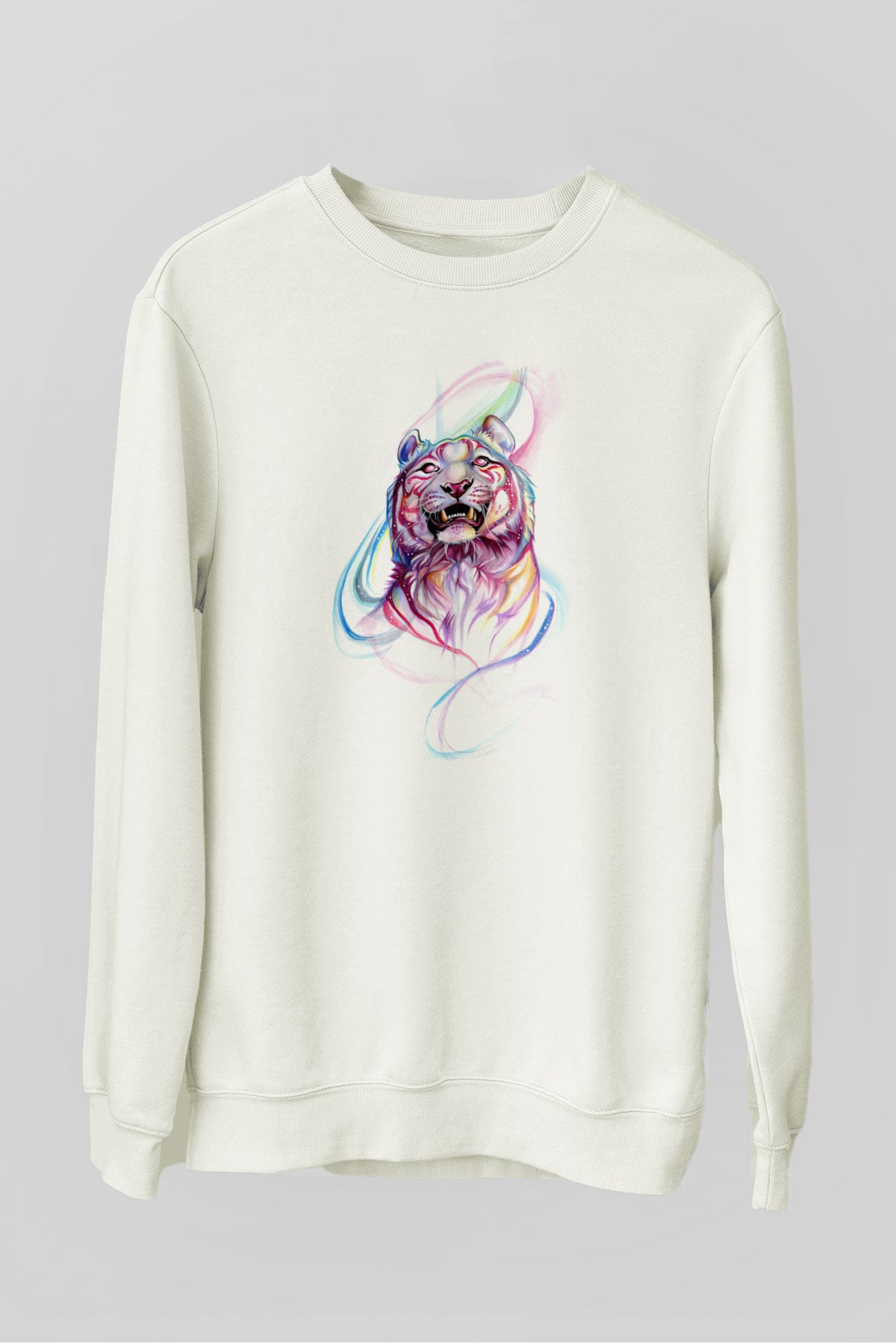 Kaplan Beyaz Unisex Sweatshirt