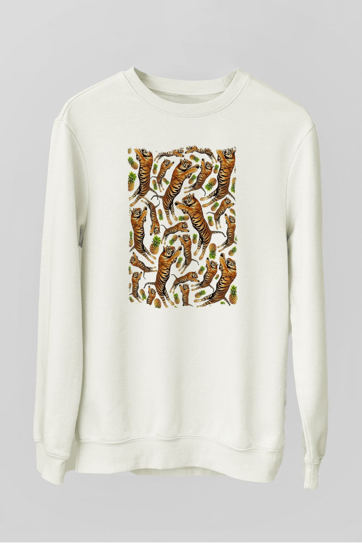 Kaplan Beyaz Unisex Sweatshirt