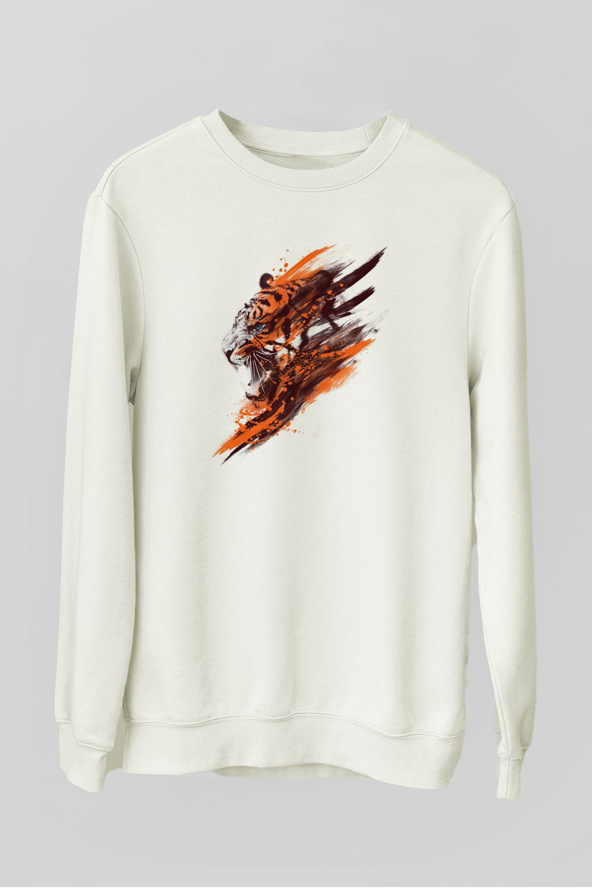 Kaplan Beyaz Unisex Sweatshirt