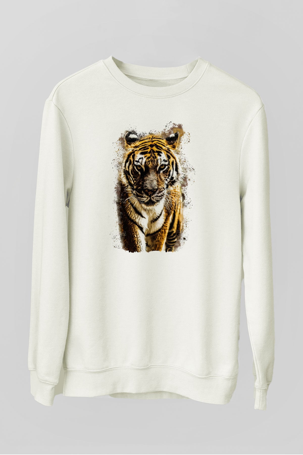 Kaplan Beyaz Unisex Sweatshirt