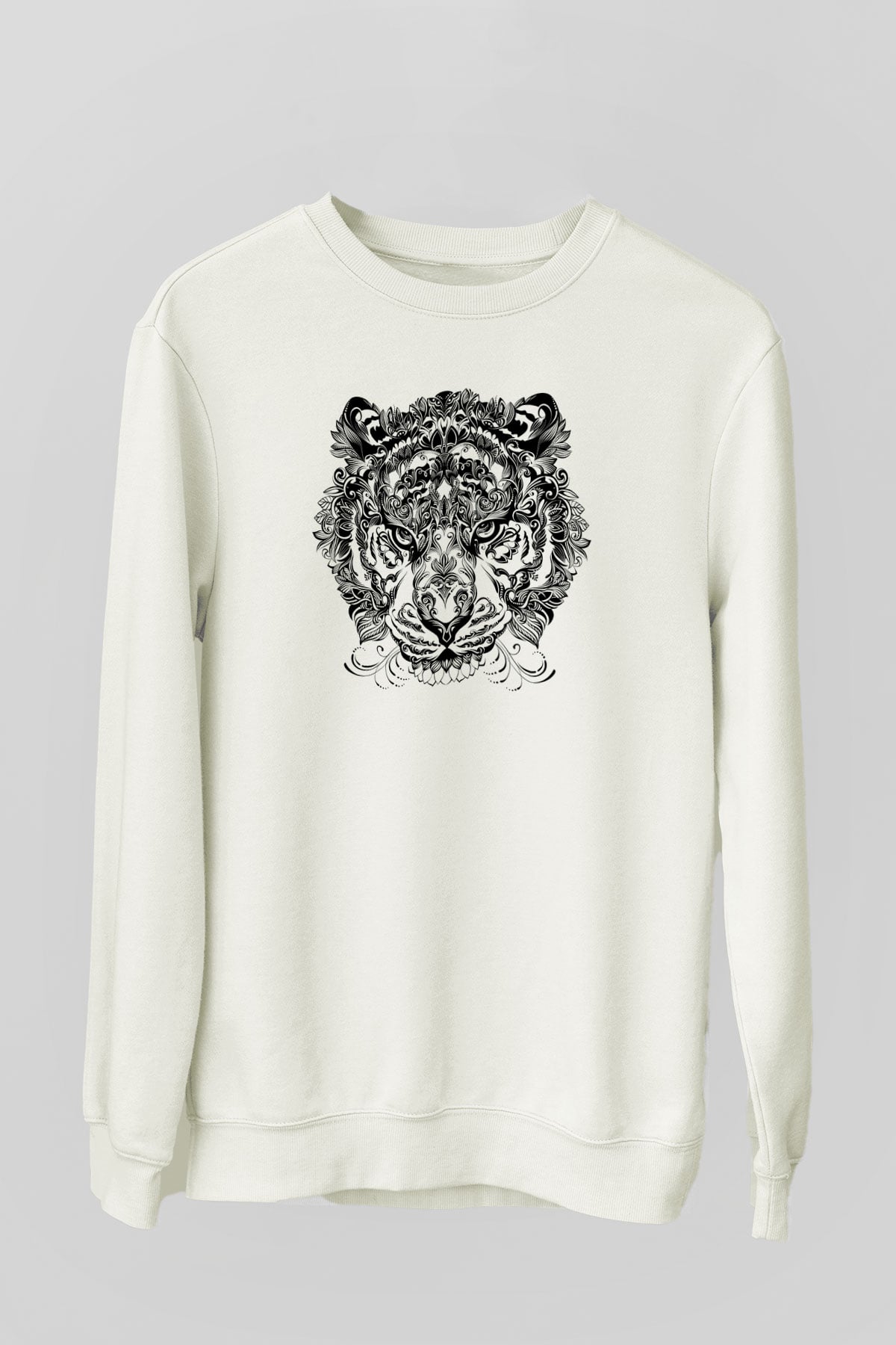 Kaplan Beyaz Unisex Sweatshirt