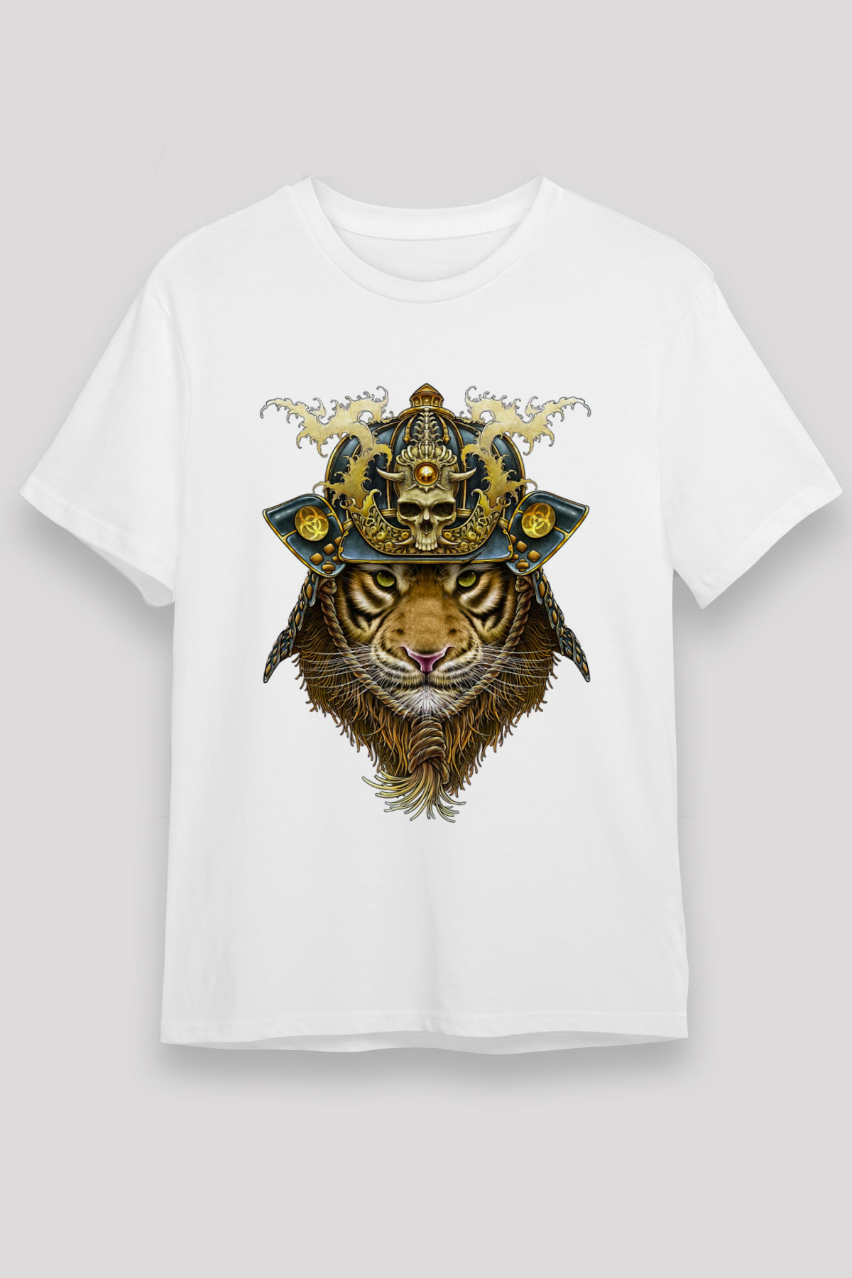 Kaplan Beyaz Unisex Tişört T-Shirt - TişörtFabrikası