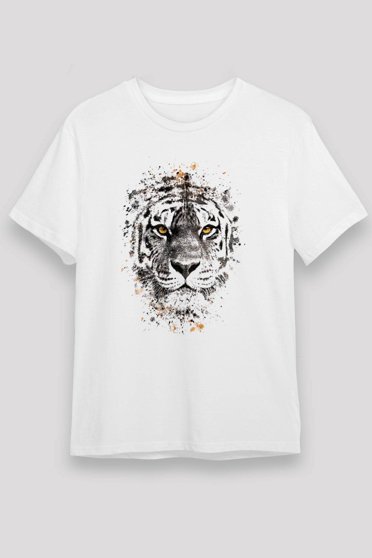 Kaplan Beyaz Unisex Tişört T-Shirt - TişörtFabrikası
